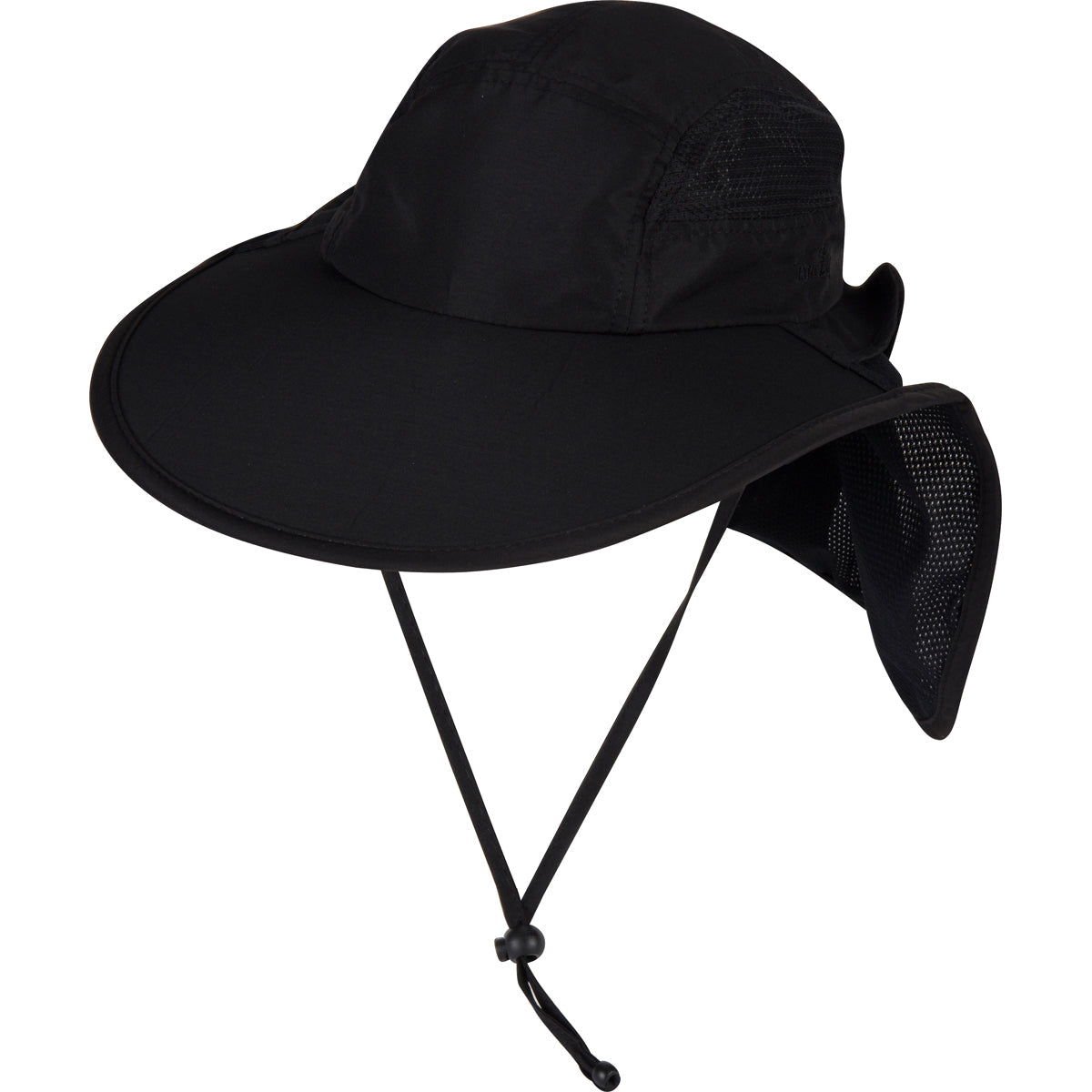Wide Brim Sun Hat for Adults with Neck Flap - UPF 50+ UV Protection Outdoor Adventure Hat - Black | Perfect for Hiking, Fishing, Beach & Travel