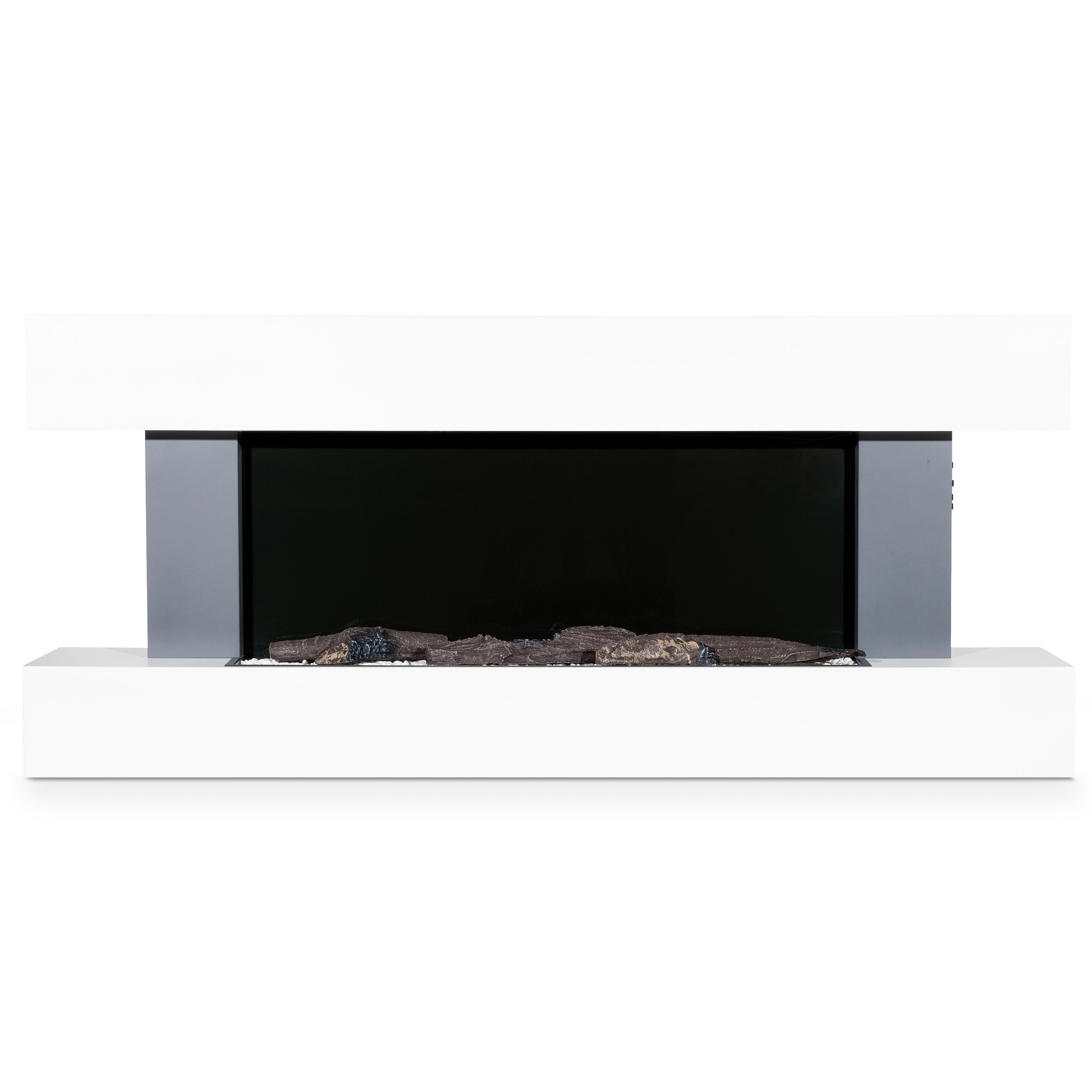 Baridi 52 Inch Electric Fireplace Wall Mount - Realistic LED Flame Effects, Grey Finish - Perfect for Living Room, Bedroom & Office Heating (Model DH112)