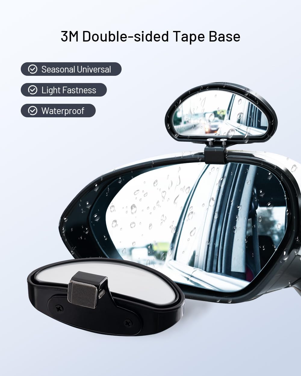 Universal Blind Spot Mirrors for Cars - Adjustable Wide Angle Rearview Mirror with Screw Fixation | Enhanced Driving Safety for Parking & Lane Changes