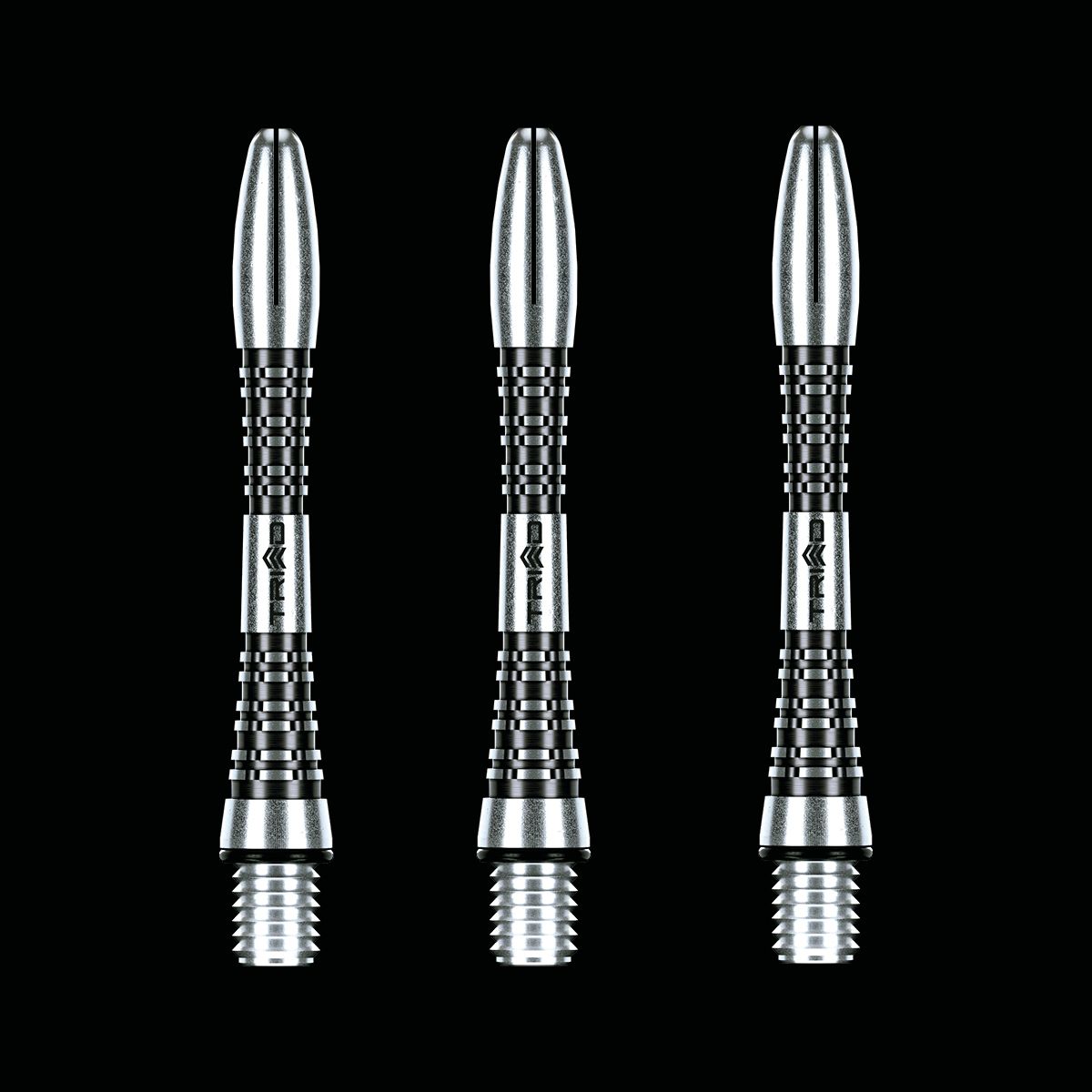 WINMAU Triad Black Aluminum Dart Shafts - Professional Darts Accessories for Tournaments & Home Play
