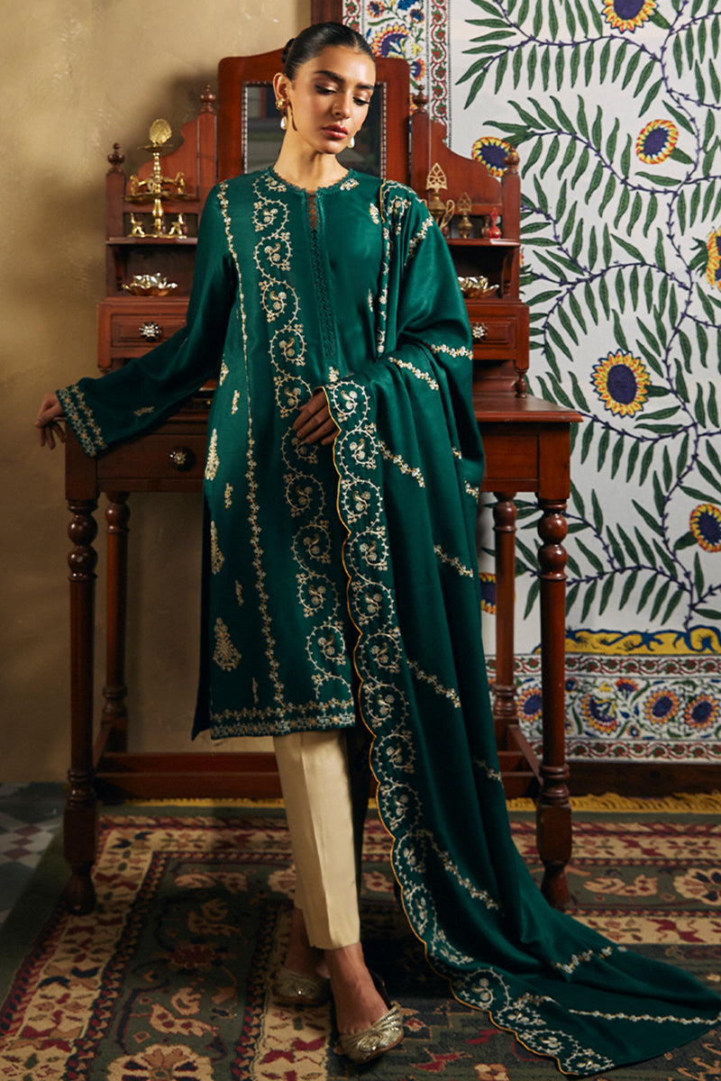 GREEN SPRING 2-Piece Marina Embroidered Suit for Women | Elegant Floral Embroidery Outfit | Perfect for Weddings, Parties & Special Occasions