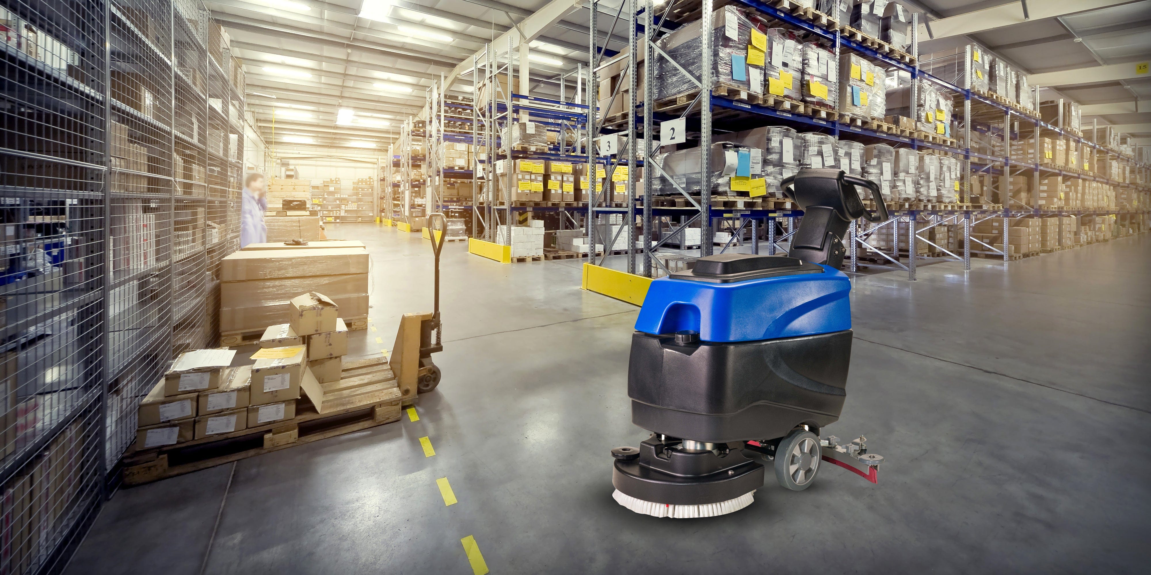 Prolux C460S 18V Cordless Commercial Walk-Behind Floor Scrubber & Buffer - Heavy-Duty Cleaning for Warehouses, Retail Stores & Industrial Spaces