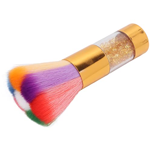 Premium Makeup Brush Set - Soft Fluffy Multifunctional Fine Fiber Nail Art Dust Brush for Women, Portable & Colorful Cosmetic Tools (Gold) | Perfect for Daily Makeup, Nail Art Design & Travel Beauty Essentials
