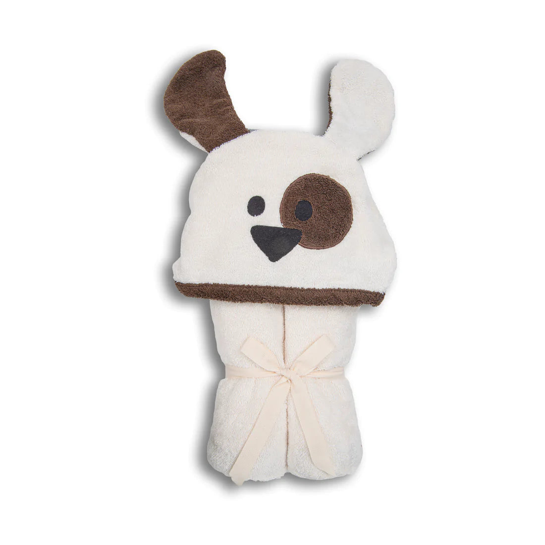 Premium 100% Cotton Cream Dog Hooded Bathrobe for Kids & Toddlers - Soft Absorbent Puppy Towel for Bath Time, Spa Day & Cozy After-Bath Snuggles