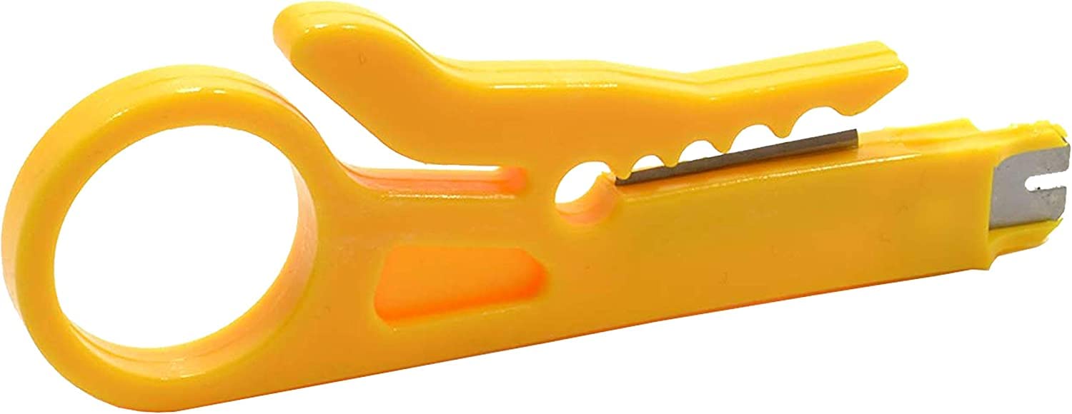 Intellinet 504539 Plastic Punch Down Tool - Ethernet Cable Termination Tool for Network Cabling, Cat5 Cat6 Keystone Jack Installation - Ideal for IT Professionals & Home Networking Setup