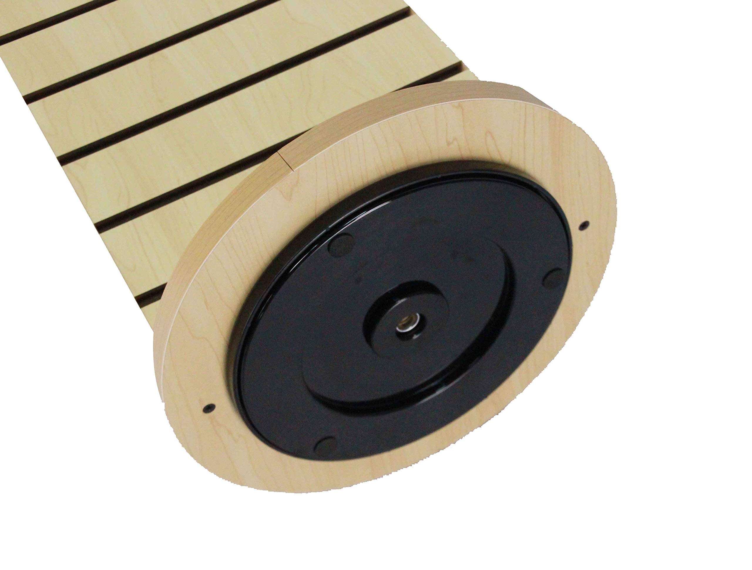 FixtureDisplays® 2-Sided Slatwall Counter Spinner - Premium Maple Wood Display Rack for Jewelry, Watches, Gifts & Retail Merchandise (Model 15592-2D) - Perfect for Boutique Stores, Trade Shows & Retail Displays