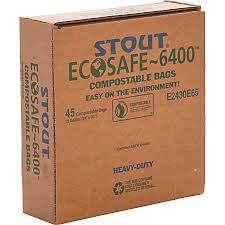 EcoSafe 6400 Certified Compostable Trash Bags 13 Gallon (24