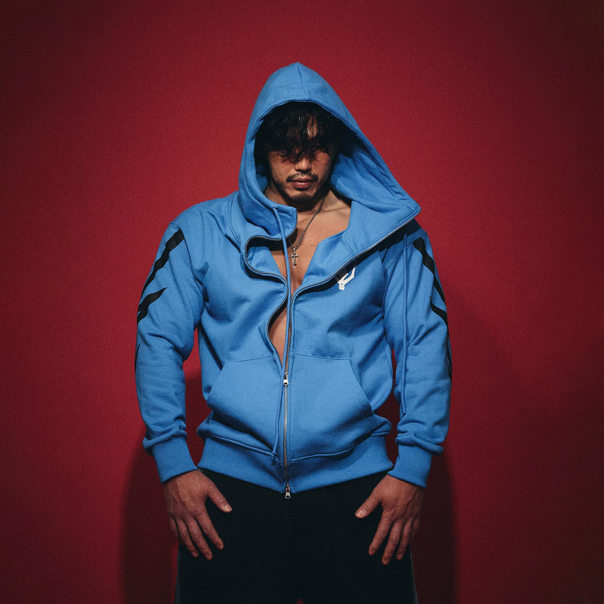 Thunder Zip-Up Hoodie for Men & Women - Lightweight, Comfortable Blue Pullover with Front Pockets - Perfect for Casual Wear, Gym, and Outdoor Activities