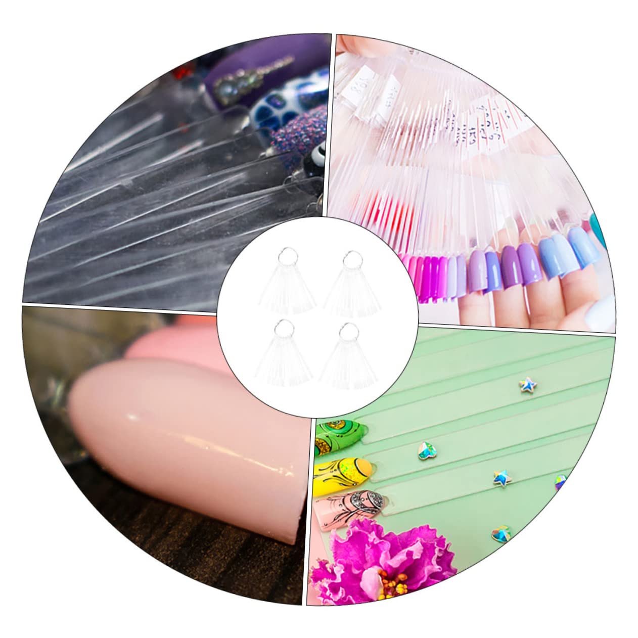 FOMIYES 150pcs Nail Art Practice Tips - Professional DIY Nail Polish Display Boards for Gel & Acrylic Nails - Perfect for Salon Training, Home Manicure Practice & Nail Art Design