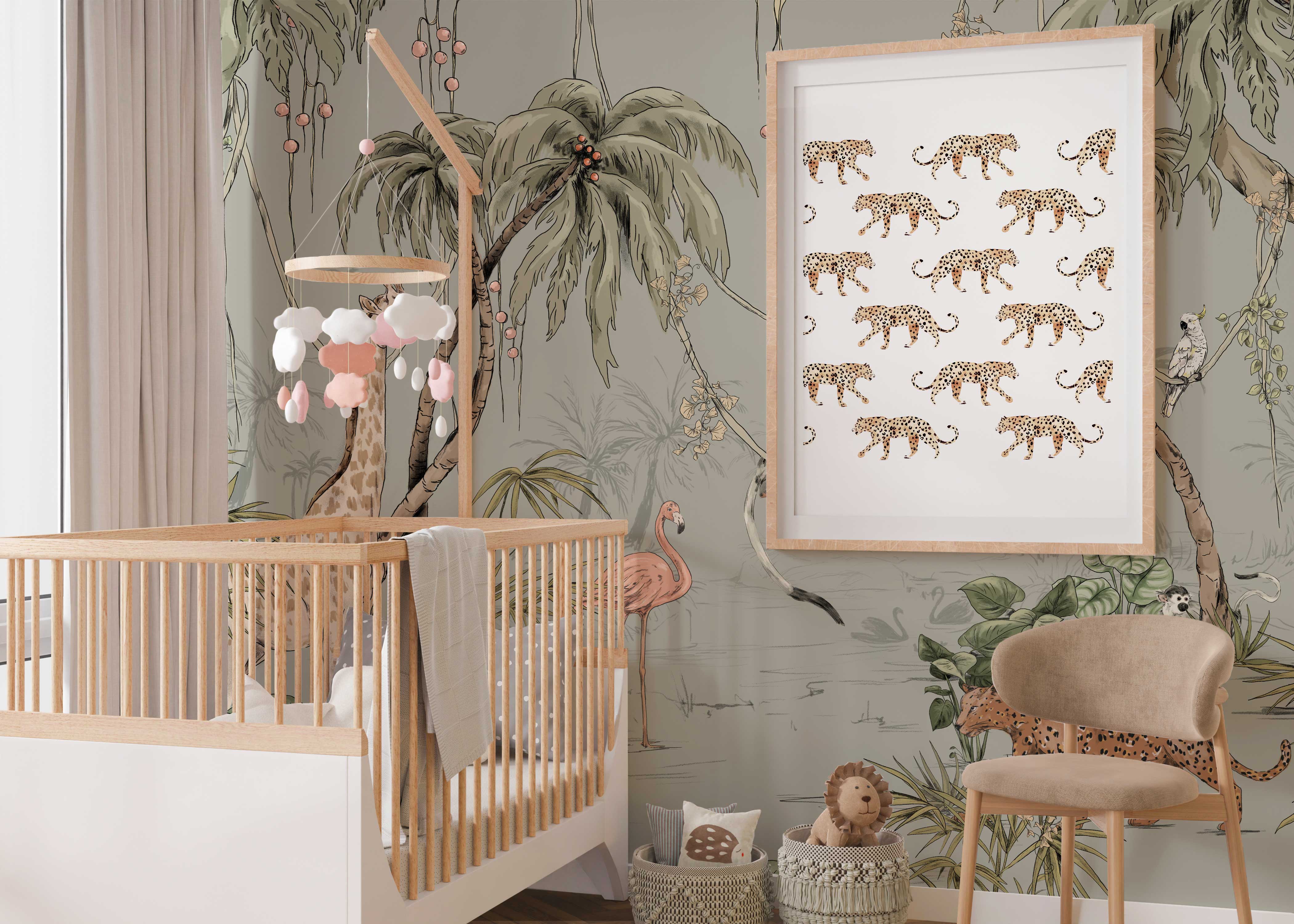Jungle Wallpaper - Exotic Jungle Jazz Design for Home Decor | Perfect for Living Room, Bedroom & Office