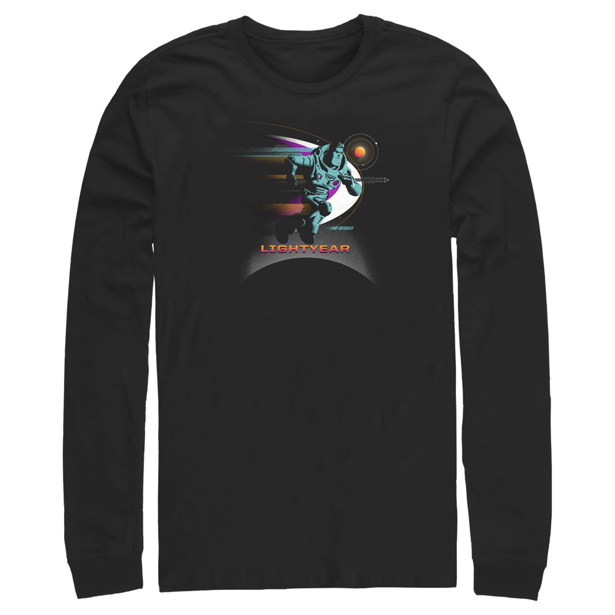 Men's Lightyear Buzz Running Planets Logo Long Sleeve T-Shirt - Comfortable Athletic Top for Jogging, Gym & Casual Wear