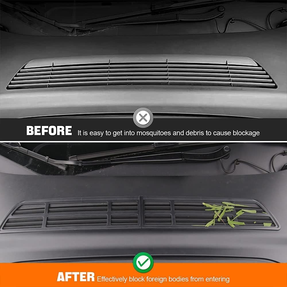 Tesla Model Y Air Intake Vent Cover 2021-2024 | Black Protective Grille for Front Air Vent | Weatherproof & Dustproof Design for Enhanced Performance & Style