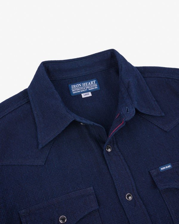 Iron Heart IHSH 413 5oz Selvedge Dobby Cloth Western Shirt - Premium Denim Workwear for Cowboy Style & Outdoor Adventures