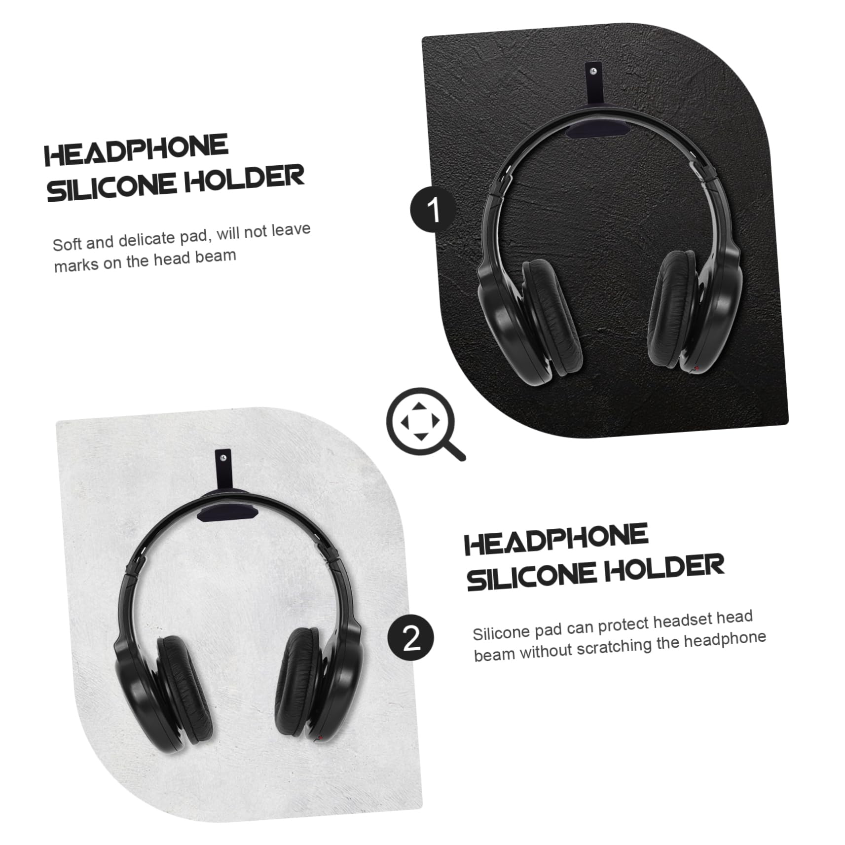 Luxshiny 2-Pack Women's Watch Bands & Gaming Headphone Stand - Stylish Watch Accessories & Headset Holder for Computer, Desk, Office, and Gaming Setup