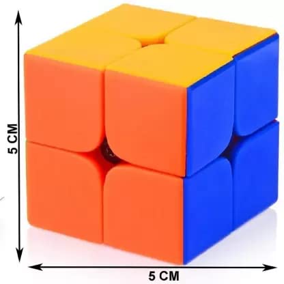 mQFIT 2x2 Speed Cube - Stickerless High-Speed Magic Puzzle Cube for Kids & Adults - Brain Teaser Game Toy - Perfect for Stress Relief, Competitions & Skill Development (Set of 1)