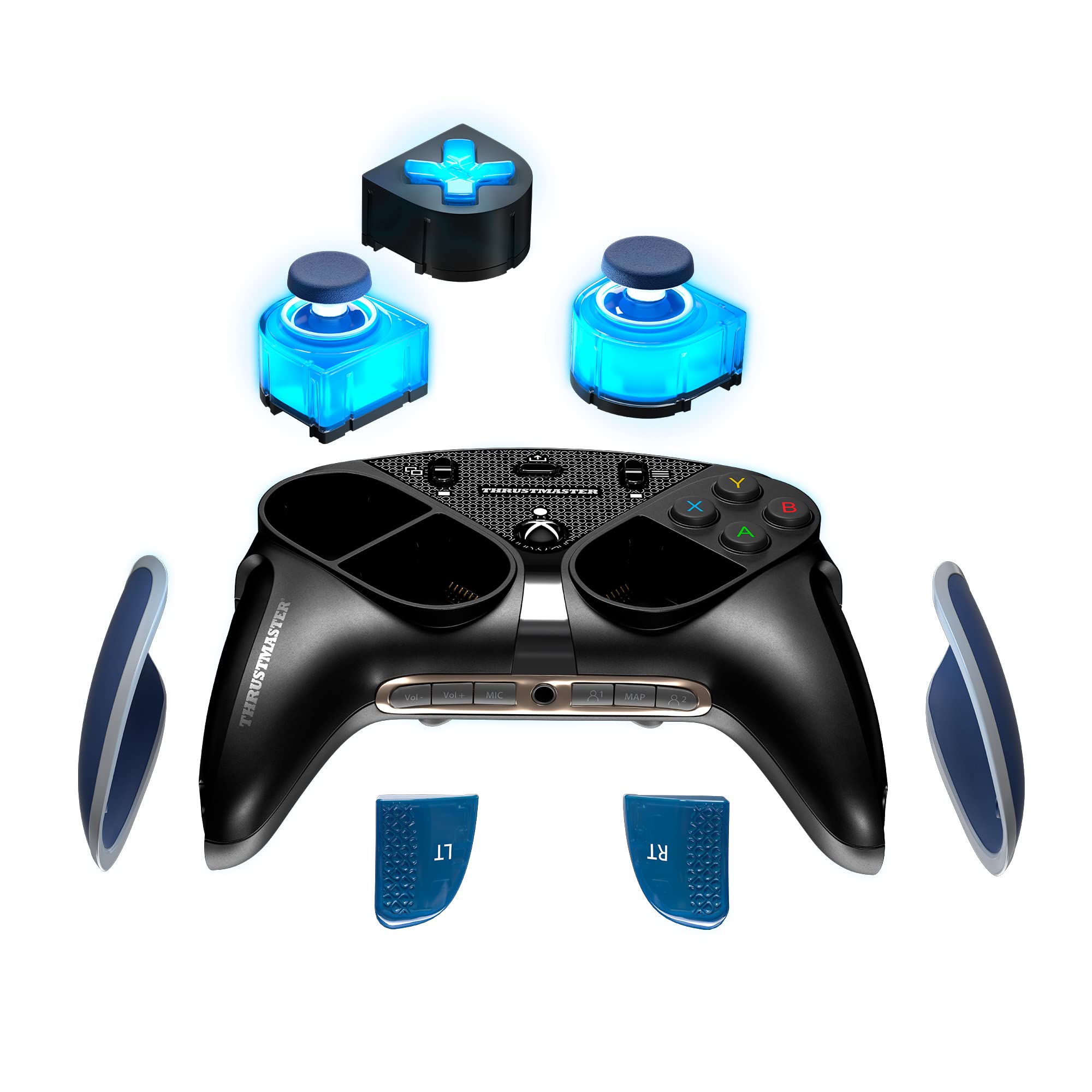 Thrustmaster ESWAP Pro Controller with Blue Crystal Pack - Compatible with Xbox Series X/S, Xbox One & Windows PC - Premium Customizable Gamepad for Competitive Gaming & Esports