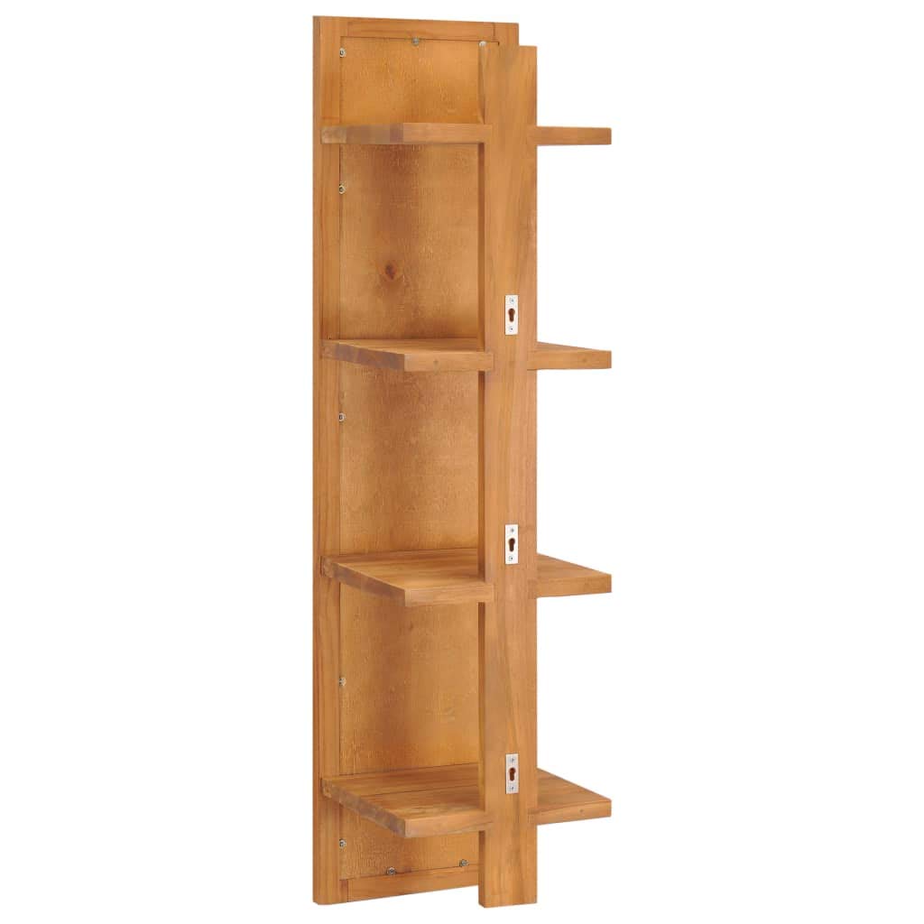 Teak Wood Vanity Mirror with Shelves - Bathroom & Bedroom Decor for Home