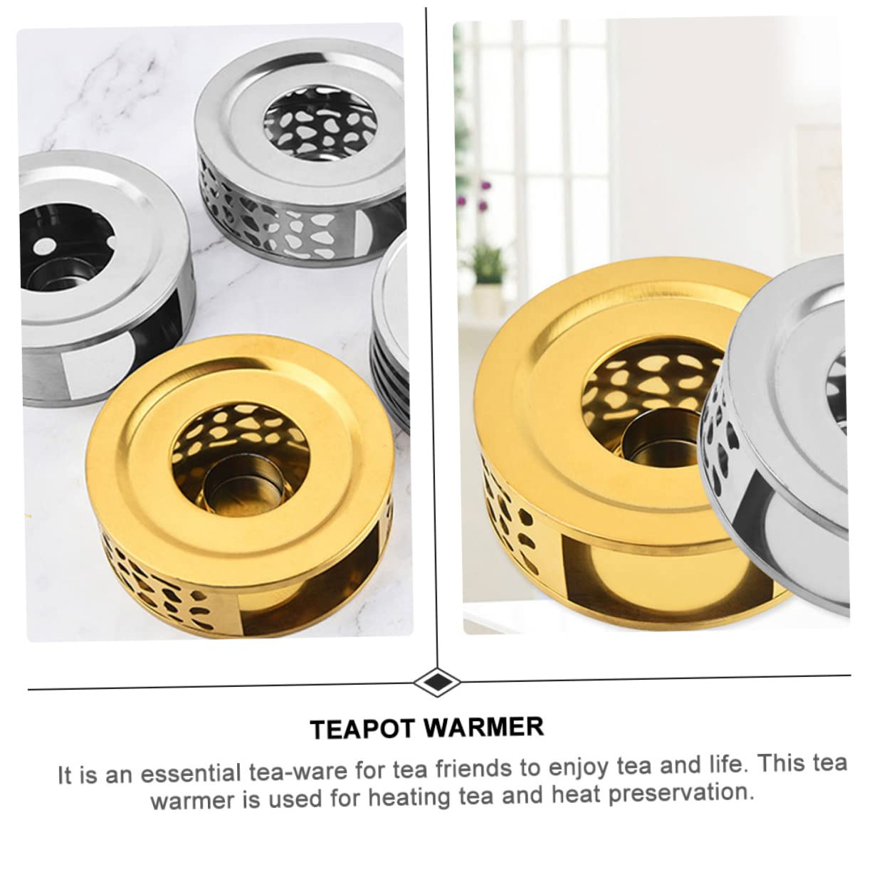 Premium Stainless Steel Teapot Warmer - Electric Tea Kettle Heater Base with Japanese Design - Perfect for Home, Office & Tea Ceremonies