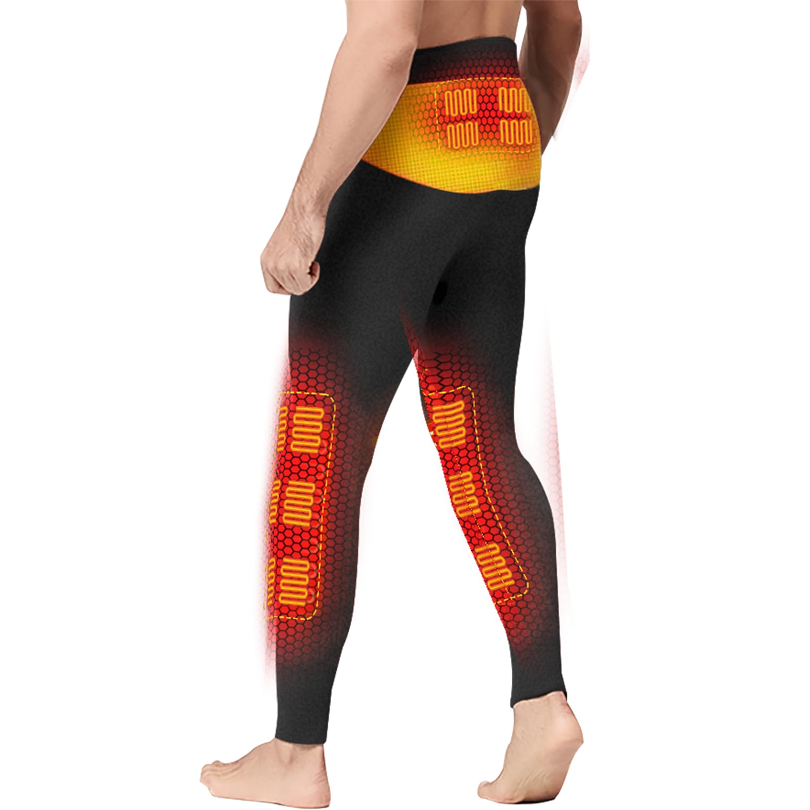 Electric Heated Pants for Men - Rechargeable USB Winter Thermal Underwear with 18-Zone Heating Technology | No Batteries Needed | Perfect for Skiing, Hiking & Outdoor Winter Activities