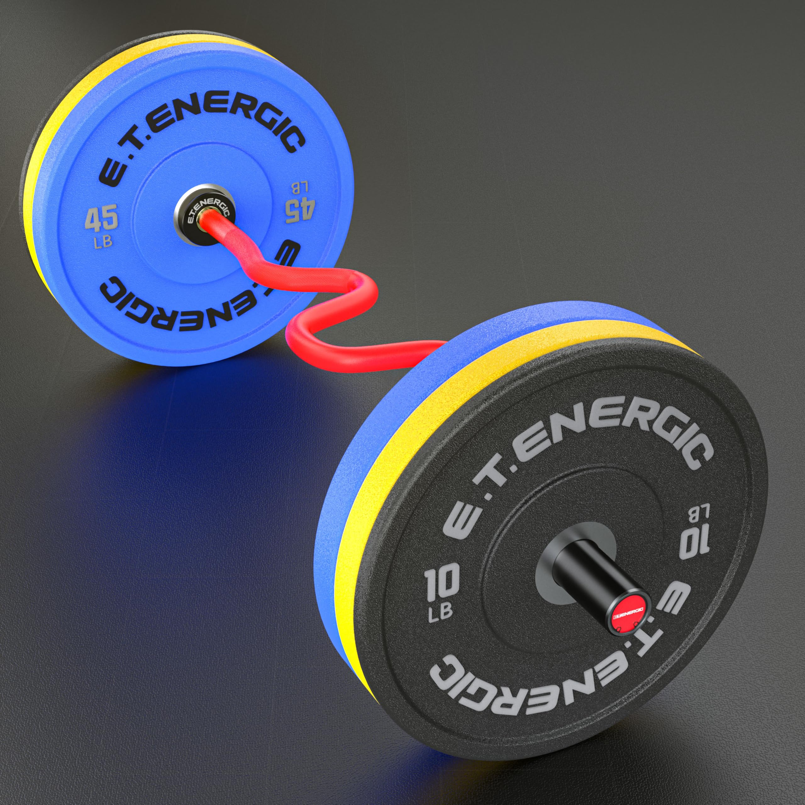 10LB-55LB Odorless Olympic Bumper Plates with 2