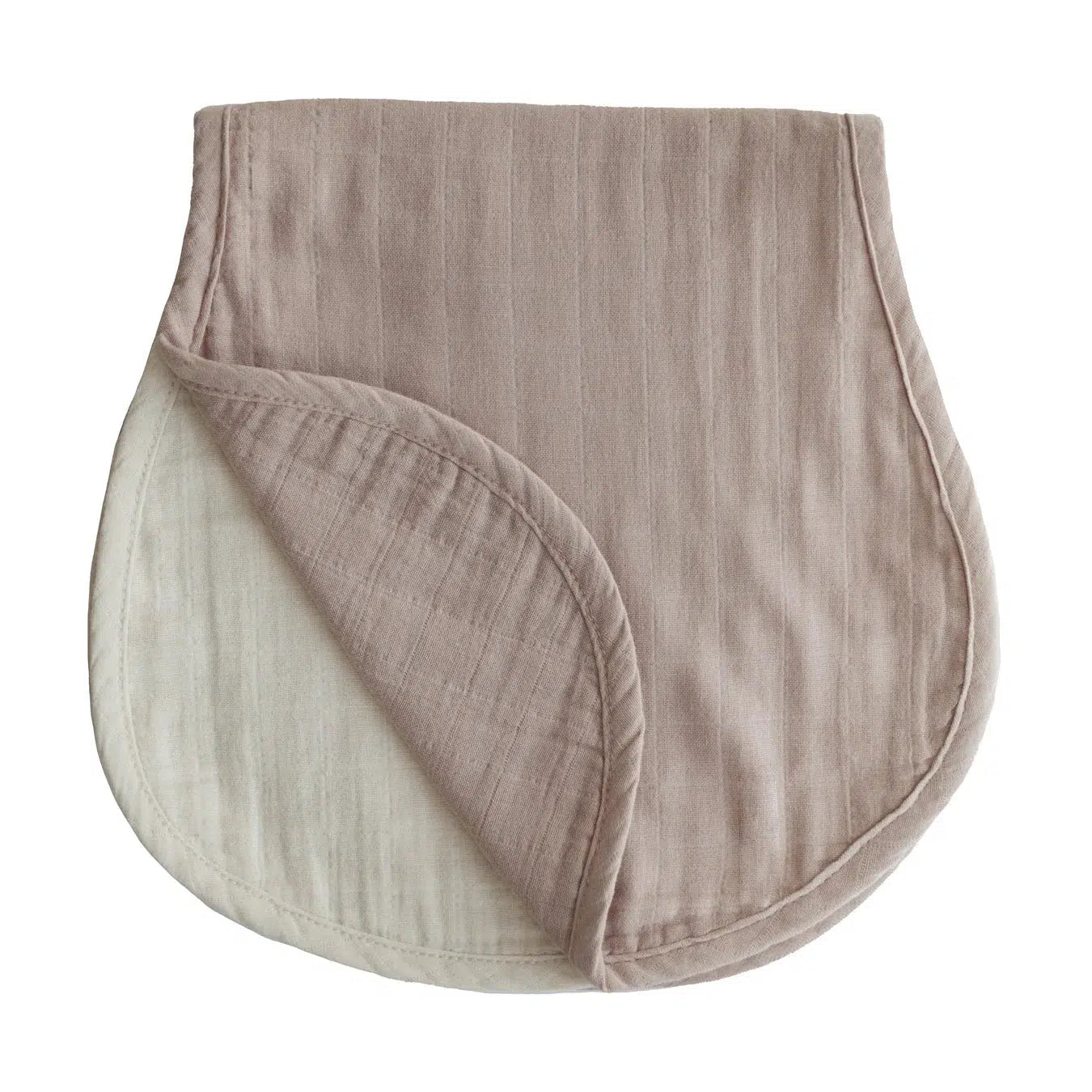 Mushie Organic Cotton Muslin Burp Cloths - 2 Pack Set in Natural & Fog Colors | Soft Baby Bibs for Feeding, Spit-Up & Newborn Care | Perfect Baby Shower Gift