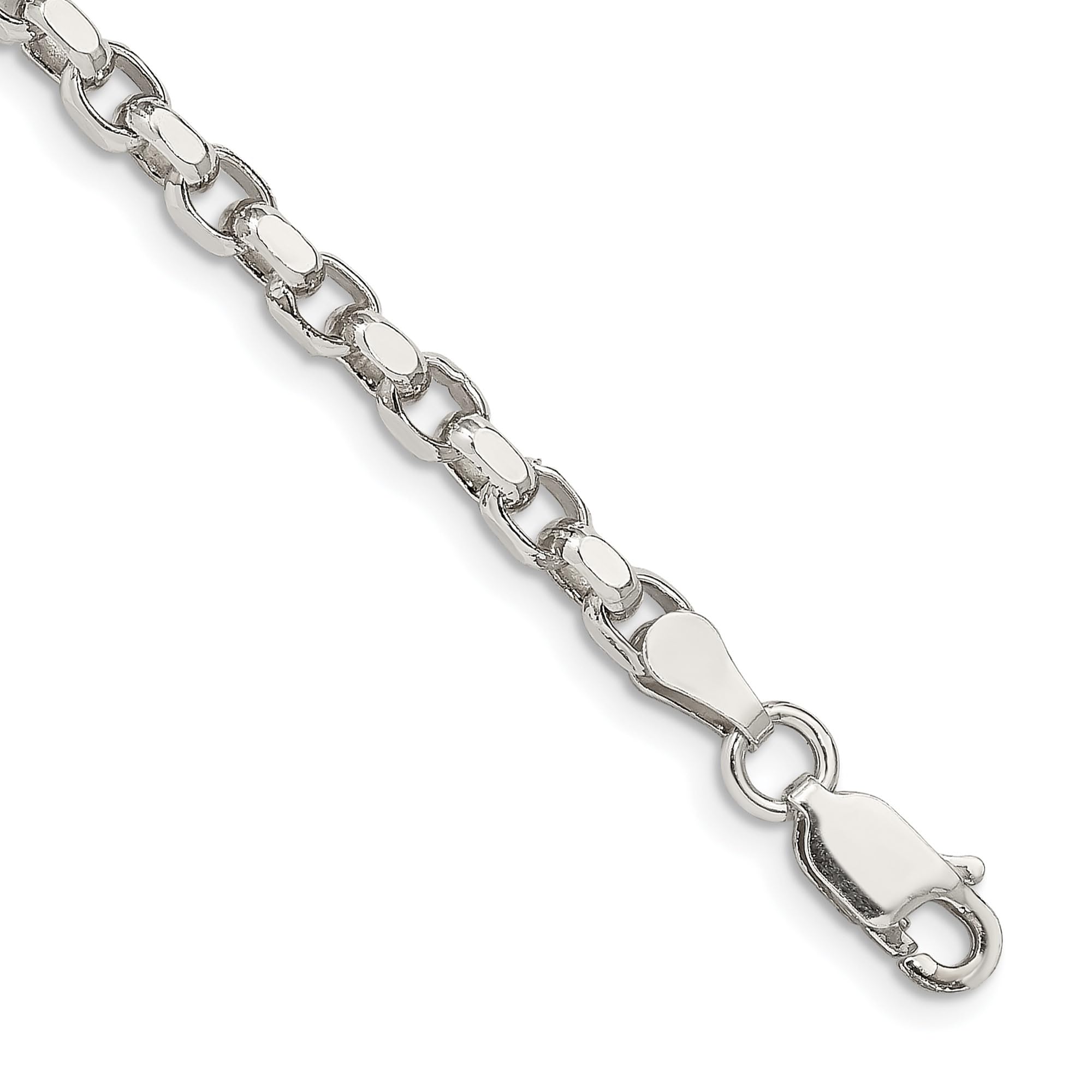 IceCarats 925 Sterling Silver 3.5mm Cable Link Chain Bracelet for Women - Dainty Adjustable Jewelry Gift for Birthday, Anniversary & Everyday Wear