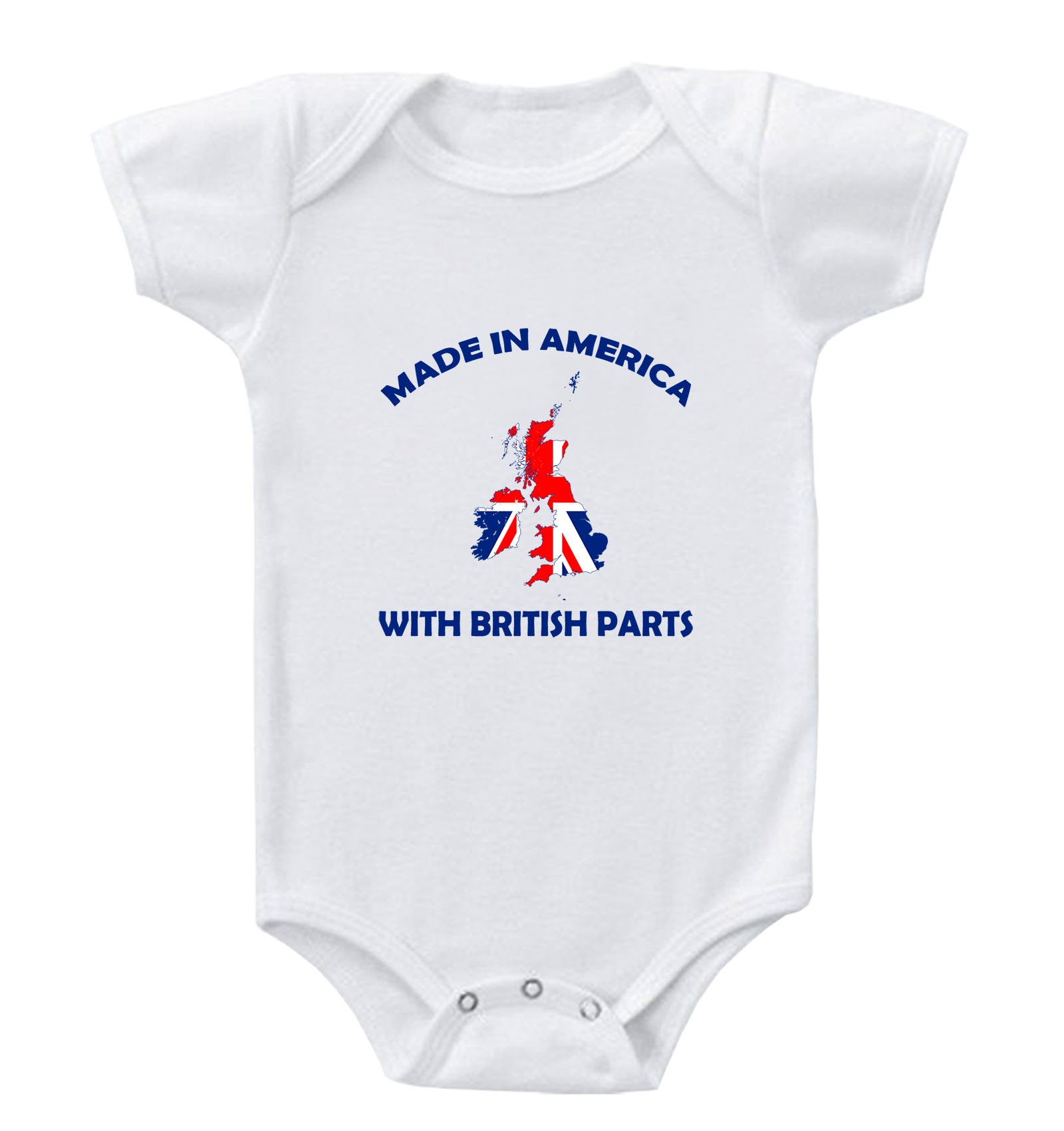 American-Made Baby Bodysuit - 100% Cotton Unisex Infant Onesie for Boys & Girls | Soft & Breathable White Baby Clothes for Newborns, Toddlers & Everyday Wear