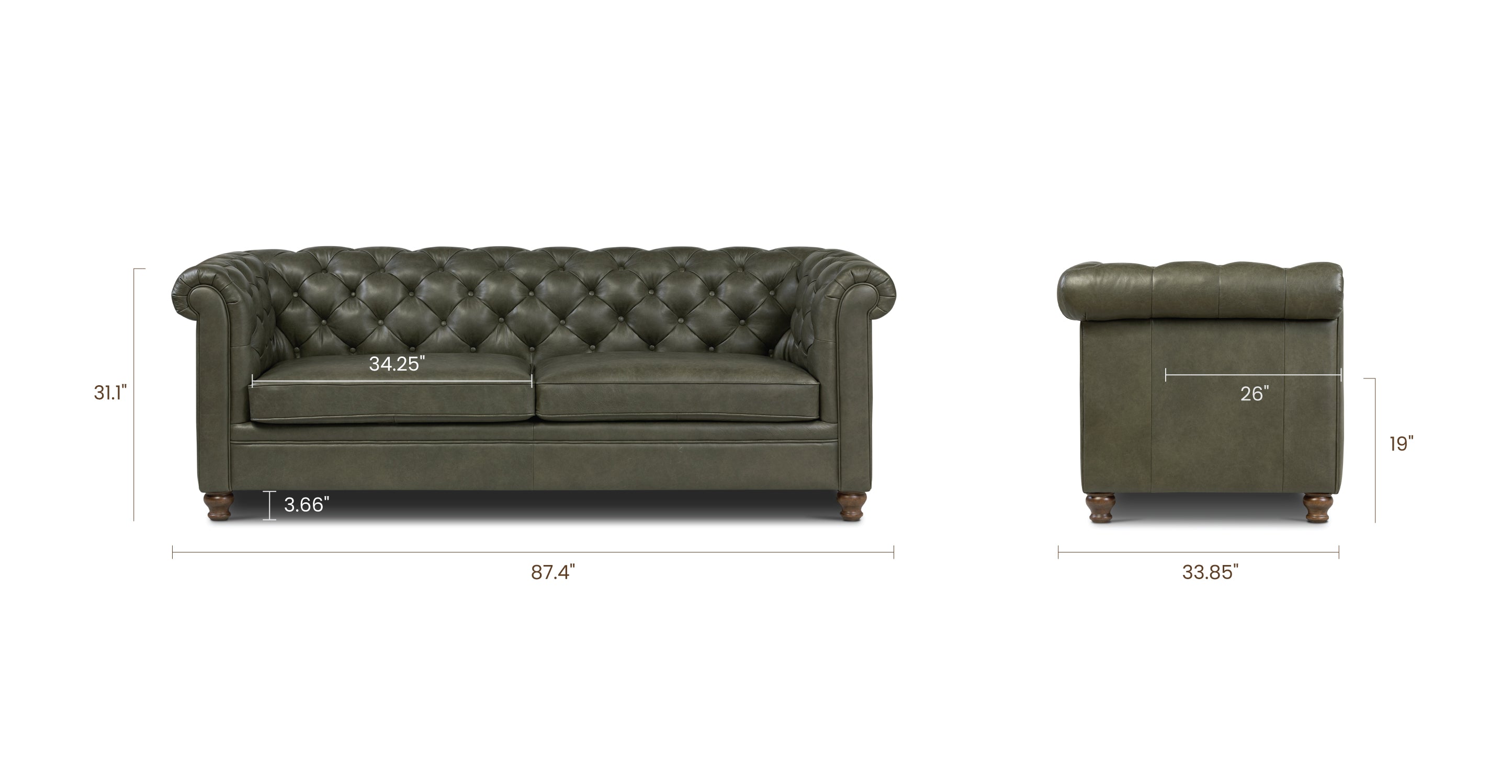 Lyon Sofa - Modern Comfortable Couch for Living Room, Lounge, and Office | Stylish Upholstered Furniture for Home Decor
