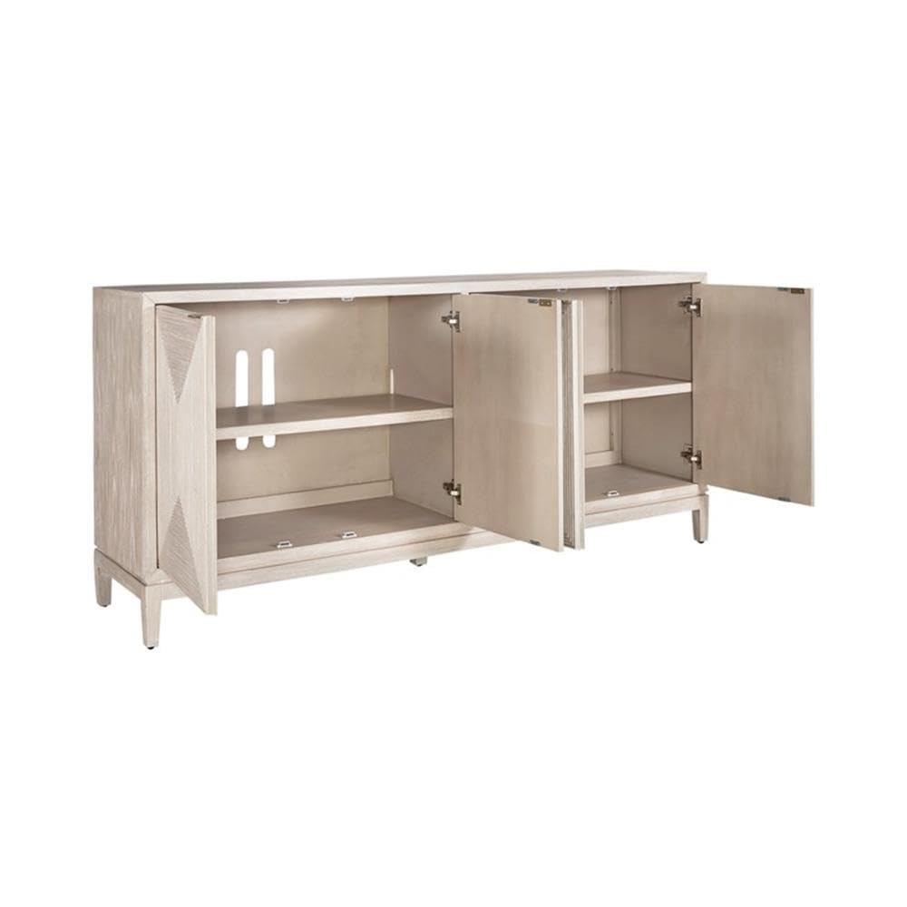 LIBERTY FURNITURE INDUSTRIES Kinsley 4-Door Accent Cabinet - Stylish Storage Solution for Living Room, Bedroom or Entryway