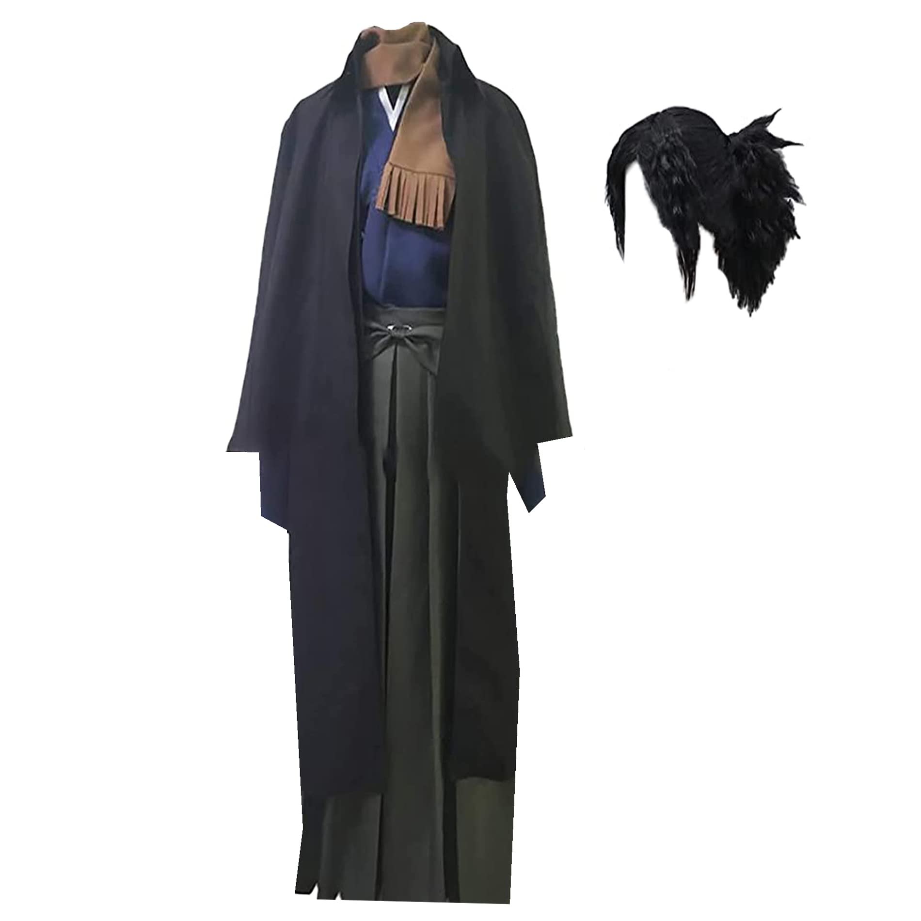 Anime Okada Izo Cosplay Costume Wig for Men - High-Quality Synthetic Hair Wig with Adjustable Strap - Perfect for Halloween, Cosplay Events, and Anime Conventions