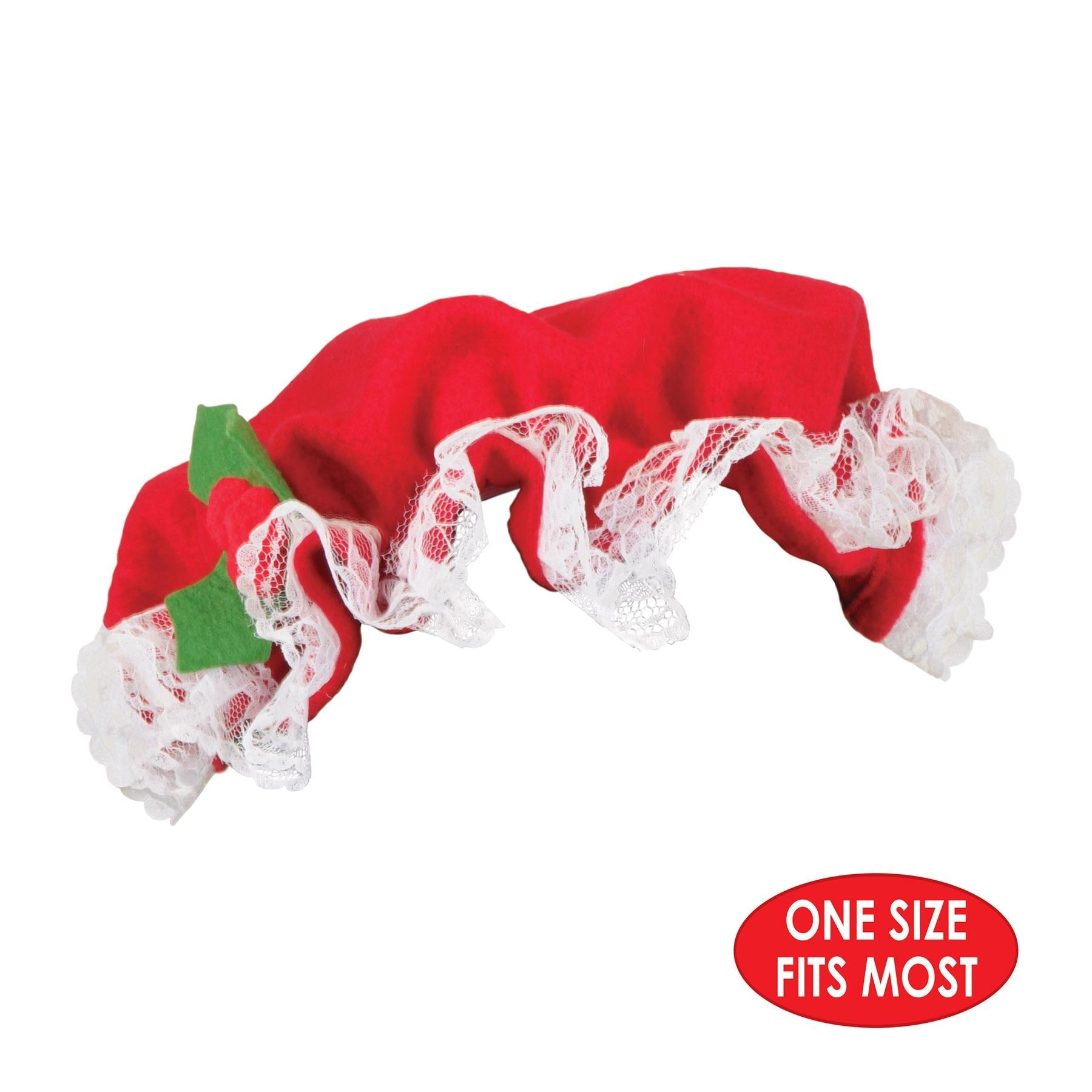 12 Pack Beistle Christmas Mrs Claus Hat - Festive Santa Hat for Women, Holiday Party Costume Accessories - Perfect for Christmas Parties, Caroling & Holiday Photos
