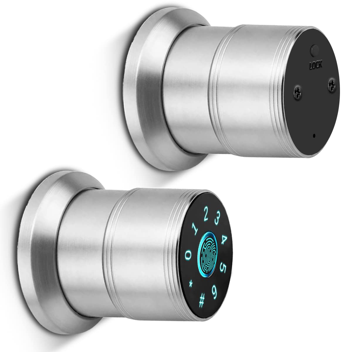Smart Deadbolt Door Lock - Keyless Fingerprint & Touchscreen Entry, Digital Security Lock for Airbnb, Homes, Apartments, Hotels & Offices (Silver) | Secure Your Property with Advanced Biometric Technology