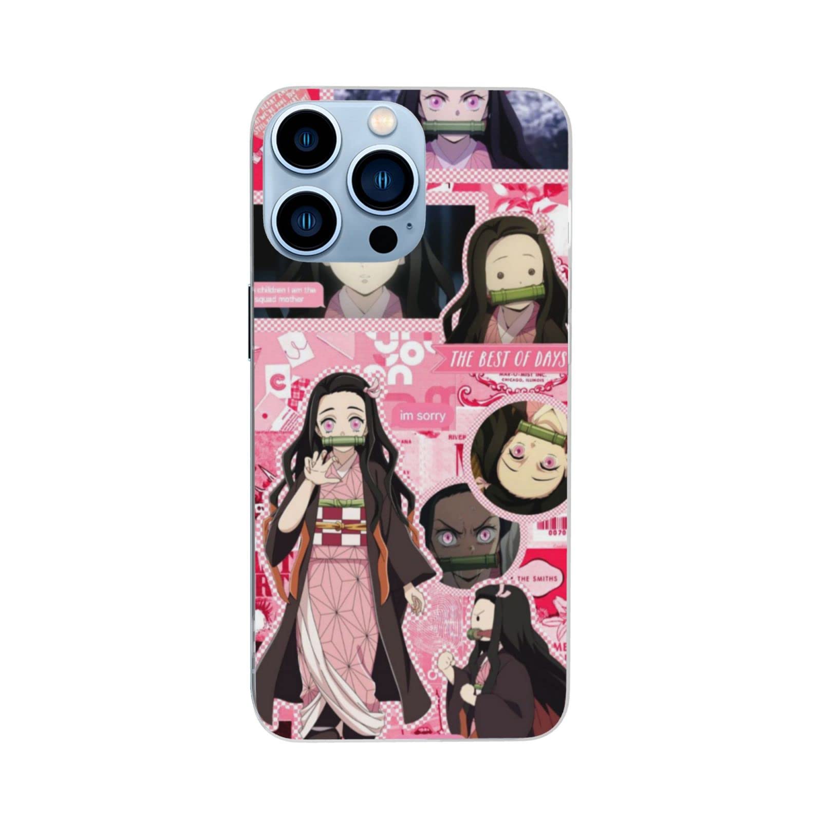 Demon Slayer Nezuko Kamado Anime Phone Case for iPhone 13 - Cute & Durable Protective Cover for Daily Use, Work & Travel