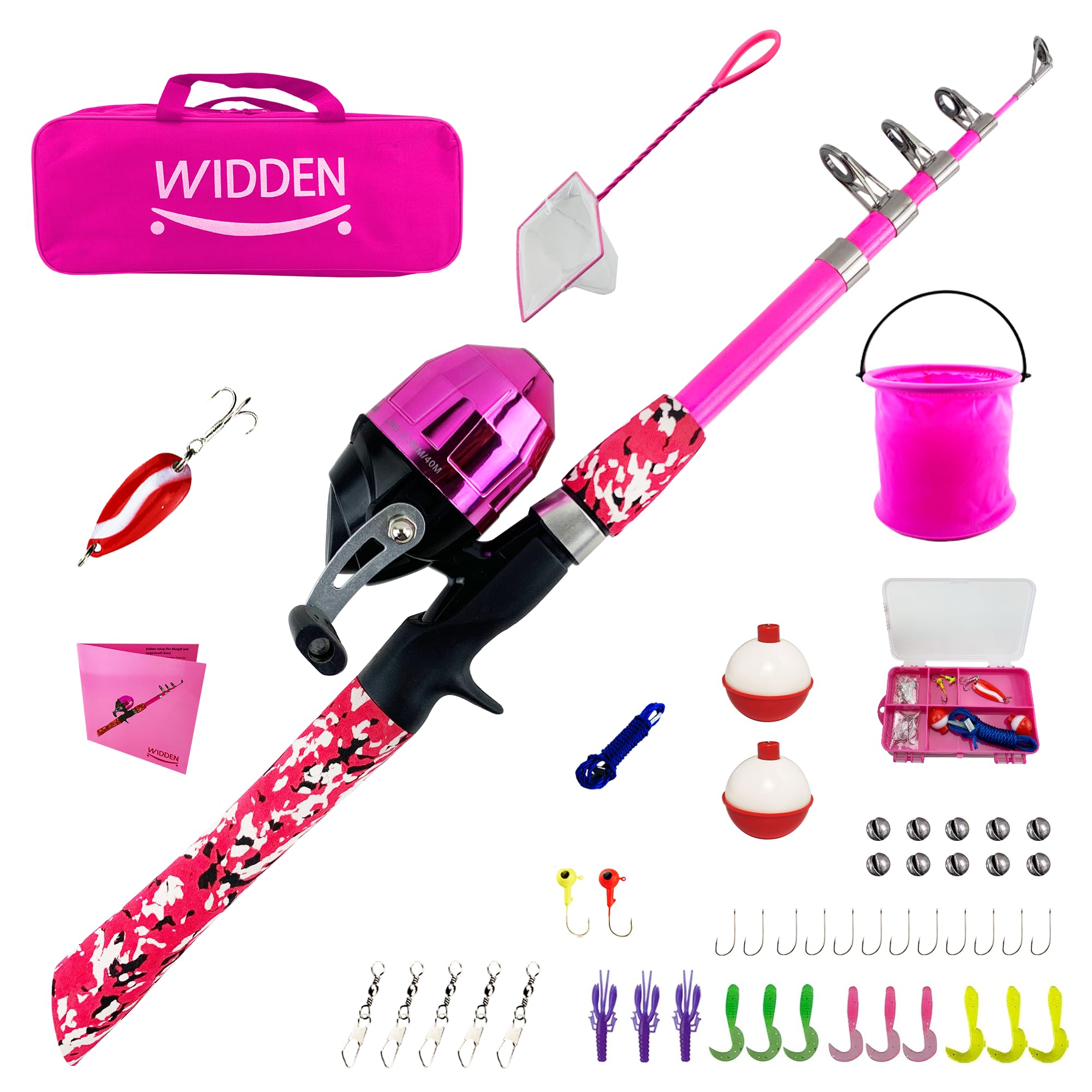 Best Kids Fishing Pole Set - Portable Telescopic Fishing Rod & Reel Combo Kit with Tackle Box & Net for Boys & Girls | Perfect for Toddlers & Youth Outdoor Fishing Trips, Lakeside Adventures & Family Bonding Activities
