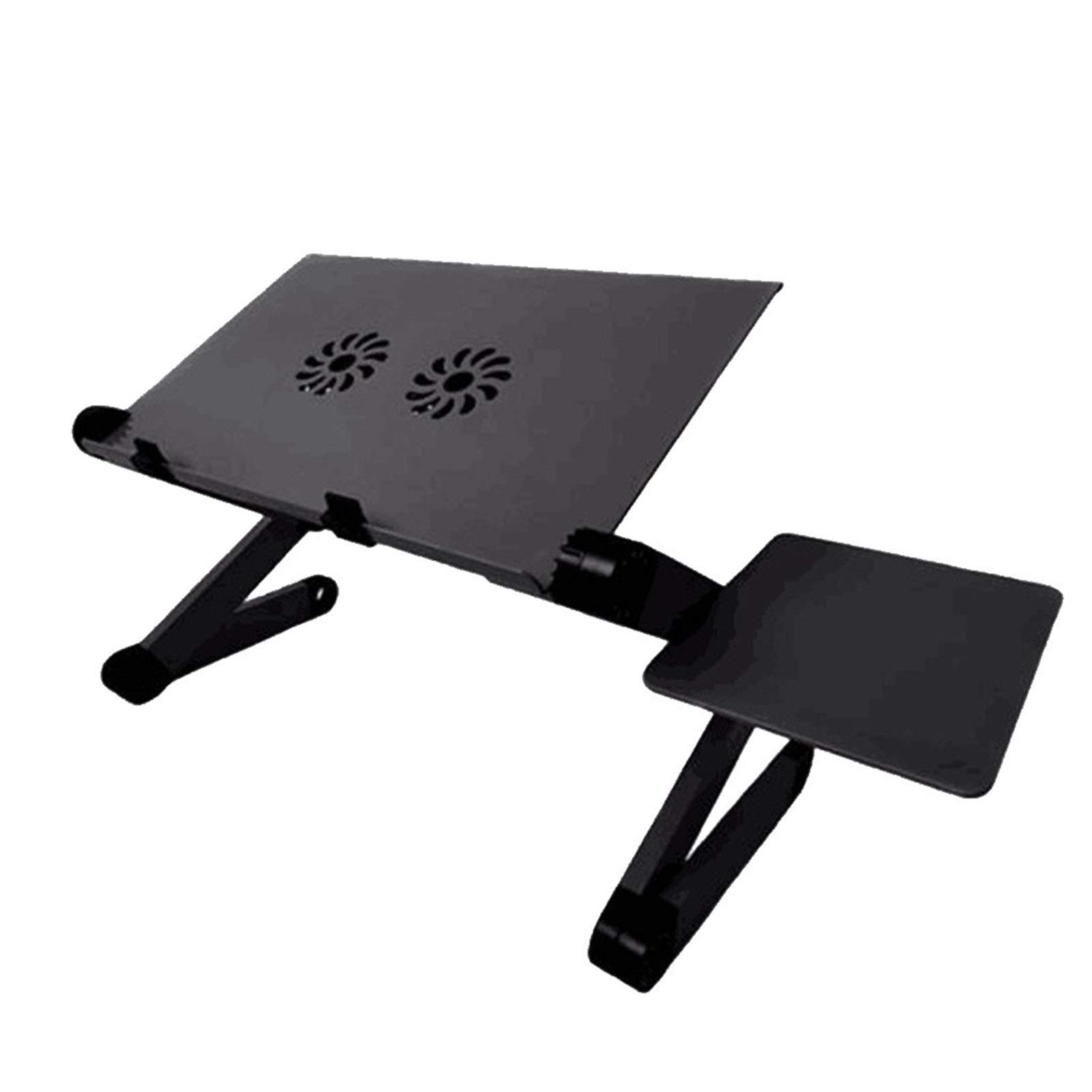 Adjustable Foldable Laptop Stand - Portable Aluminum Alloy Bed Table for Workstation, Notebook & Computer - Ergonomic Side Table for Office, Home & Travel Use (Color: A)