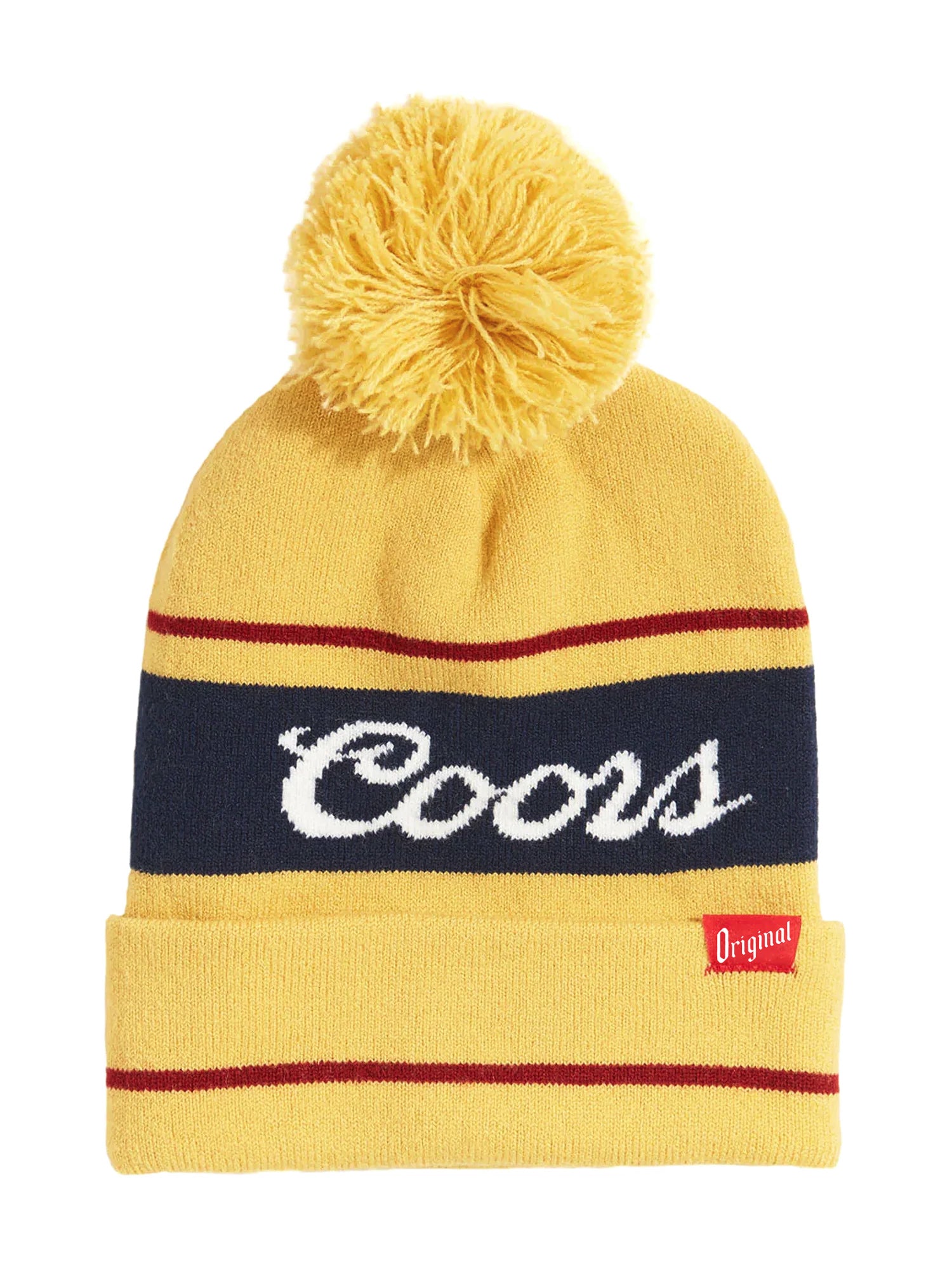 BRIXTON COORS SIGNATURE POM BEANIE - Winter Knit Hat with Faux Fur Pom for Men & Women - Perfect for Skiing, Snowboarding & Cold Weather Fashion
