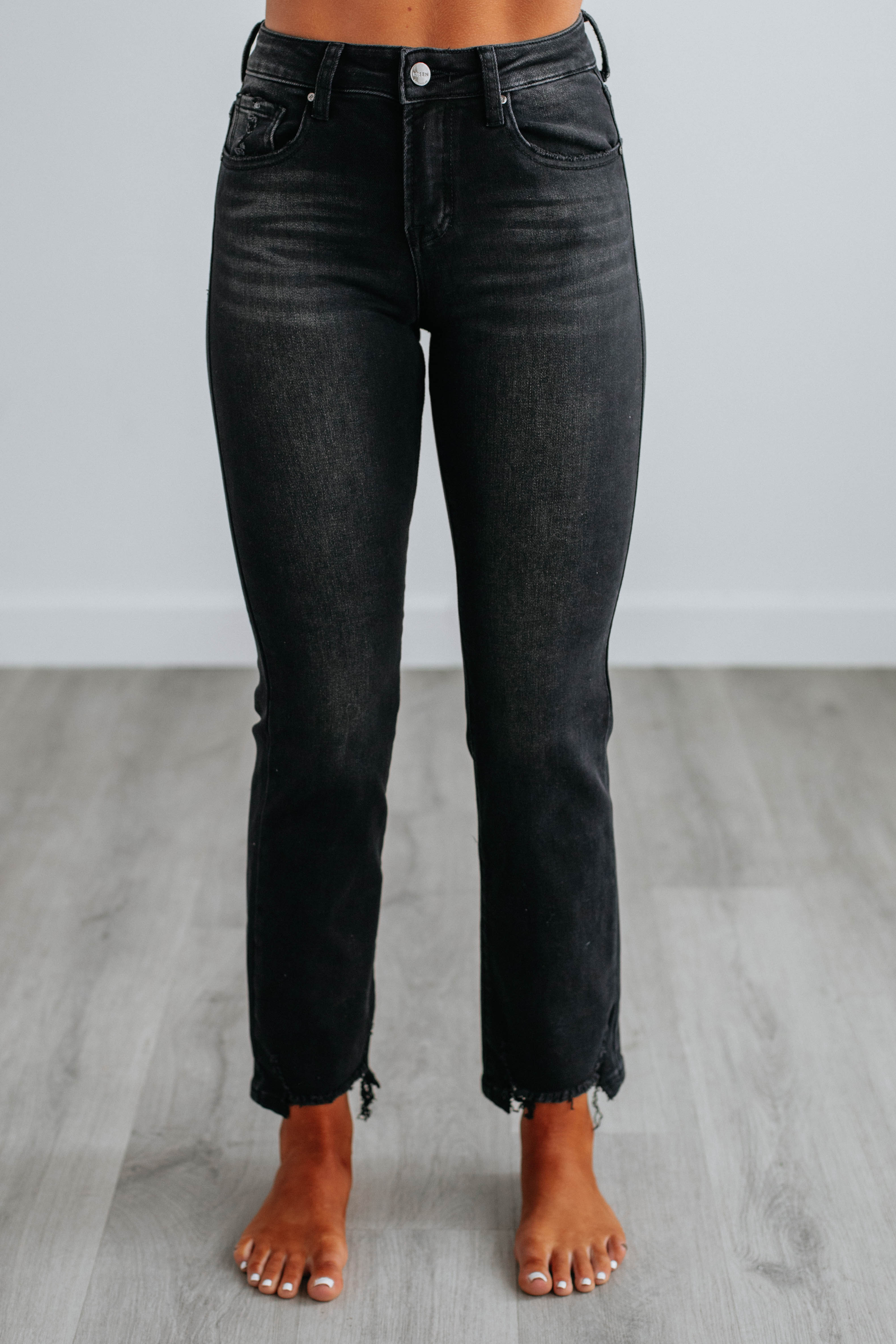 Blaine Risen Vintage Black Jeans for Men - High Waisted Slim Fit Denim Pants | Perfect for Casual Wear, Date Night & Street Style Fashion