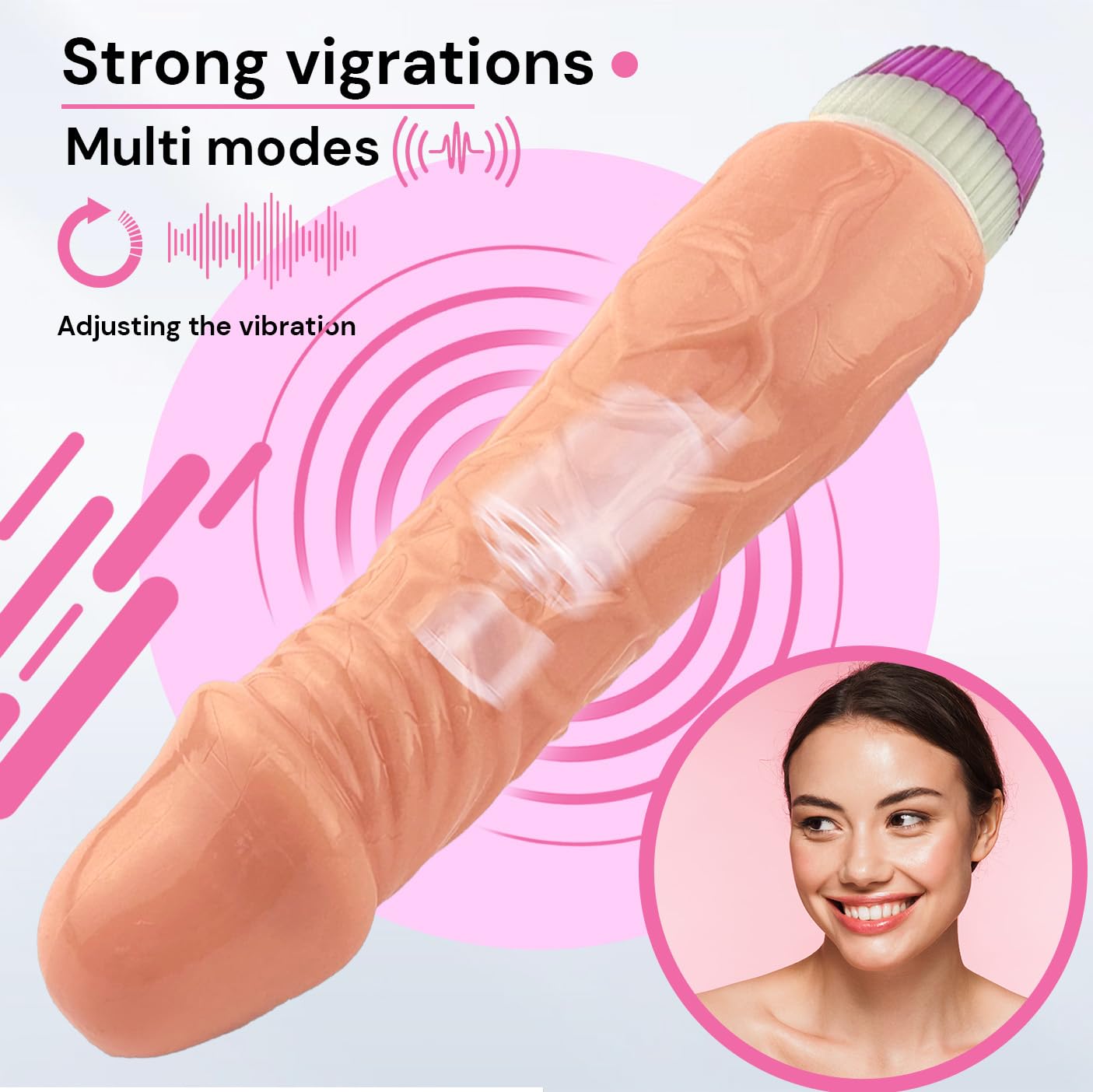 Realistic 19cm Waterproof Wireless Vibrating Dildo for Women - TPR Material with Adjustable Vibration Modes, 4.3cm Diameter - Perfect for Solo Play, Couples Fun & Underwater Use - FOPS D10-2 Adult Sex Toy