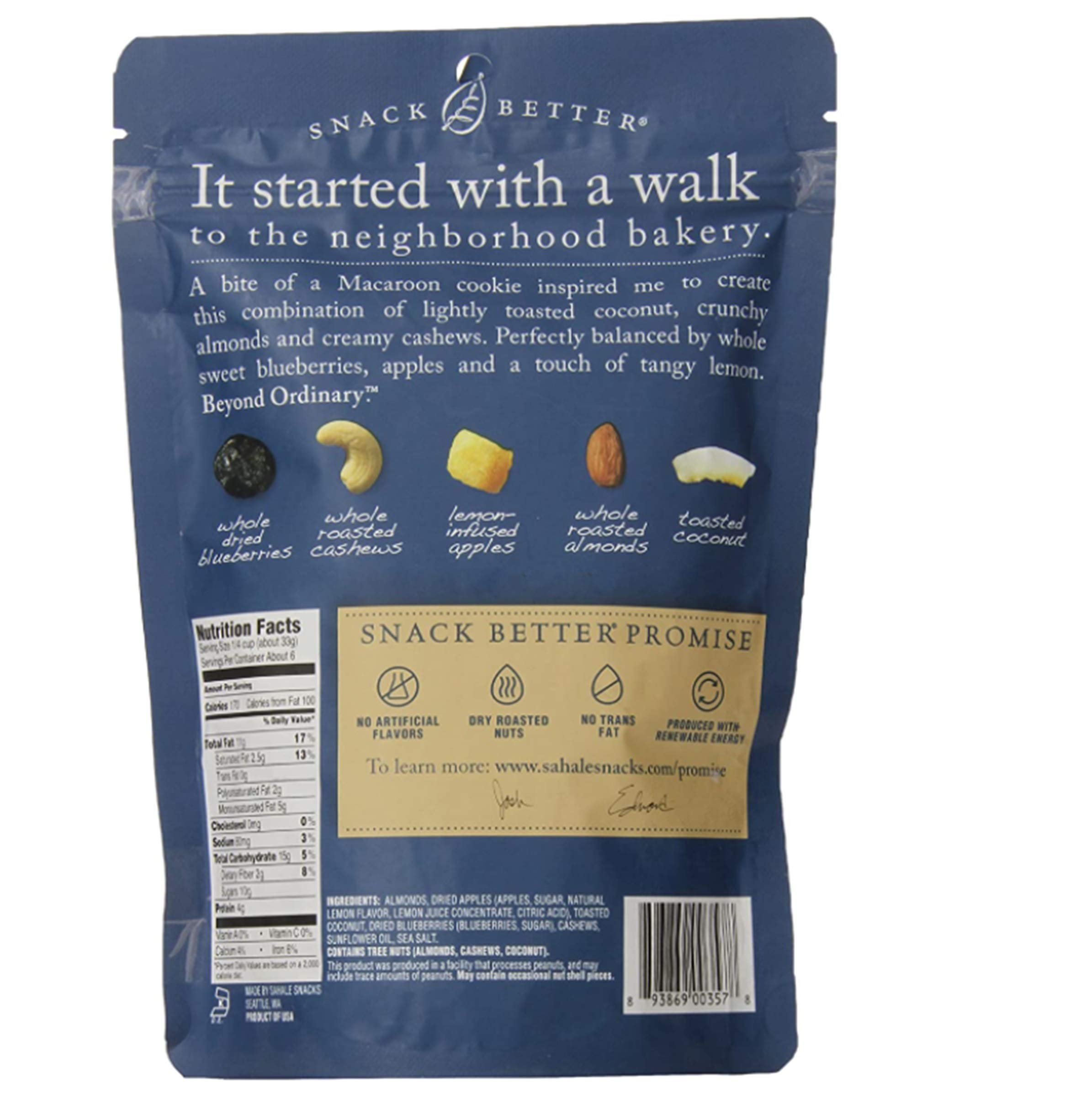Sahale Snacks Berry Macaroon Almond Trail Mix - 7oz Gluten-Free Healthy Snack for Hiking, Camping & On-The-Go Energy Boost