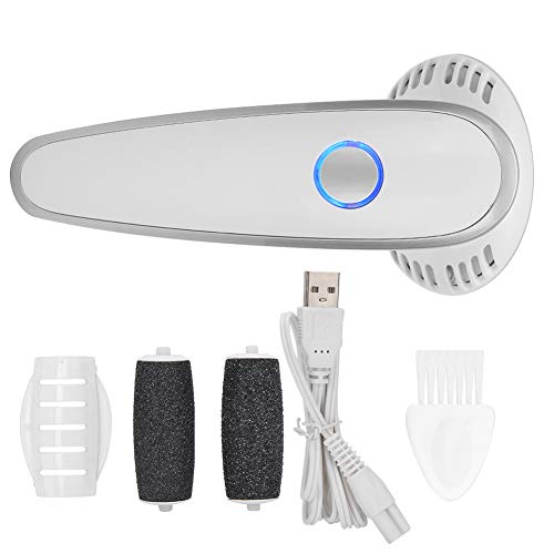 Electric Foot File Callus Remover - USB Rechargeable Professional Pedicure Tool with Adjustable Speed & Waterproof Design for Dead Skin Removal - Perfect for Home Spa & Salon Use (Silver)