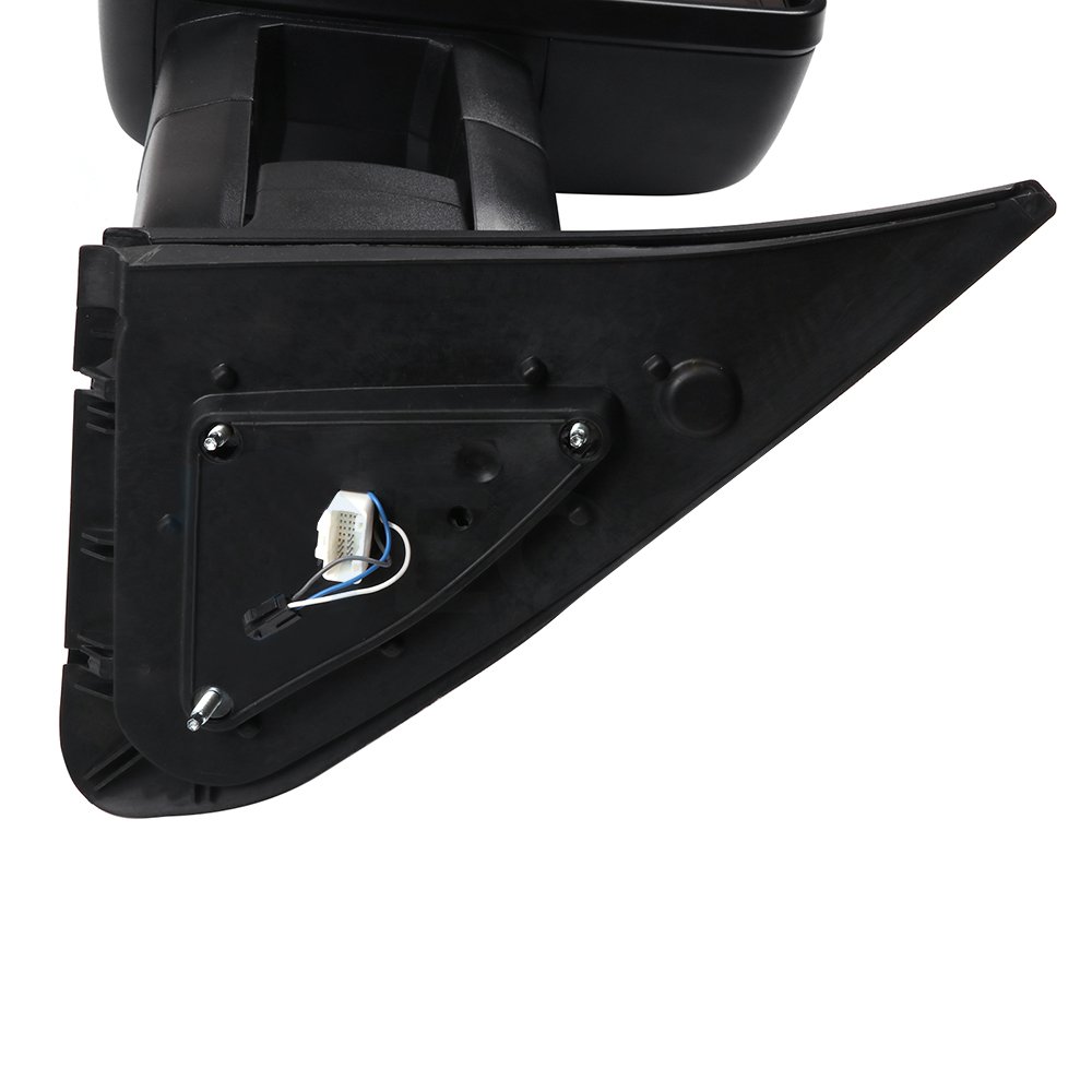 CCiyu Black Towing Mirrors - Power Adjustable Heated with Turn Signal & Auxiliary Light - Compatible with 2007-2017 Toyota Tundra (LH Left & RH Right) - Perfect for Enhanced Visibility & Safe Towing/Trailer Use