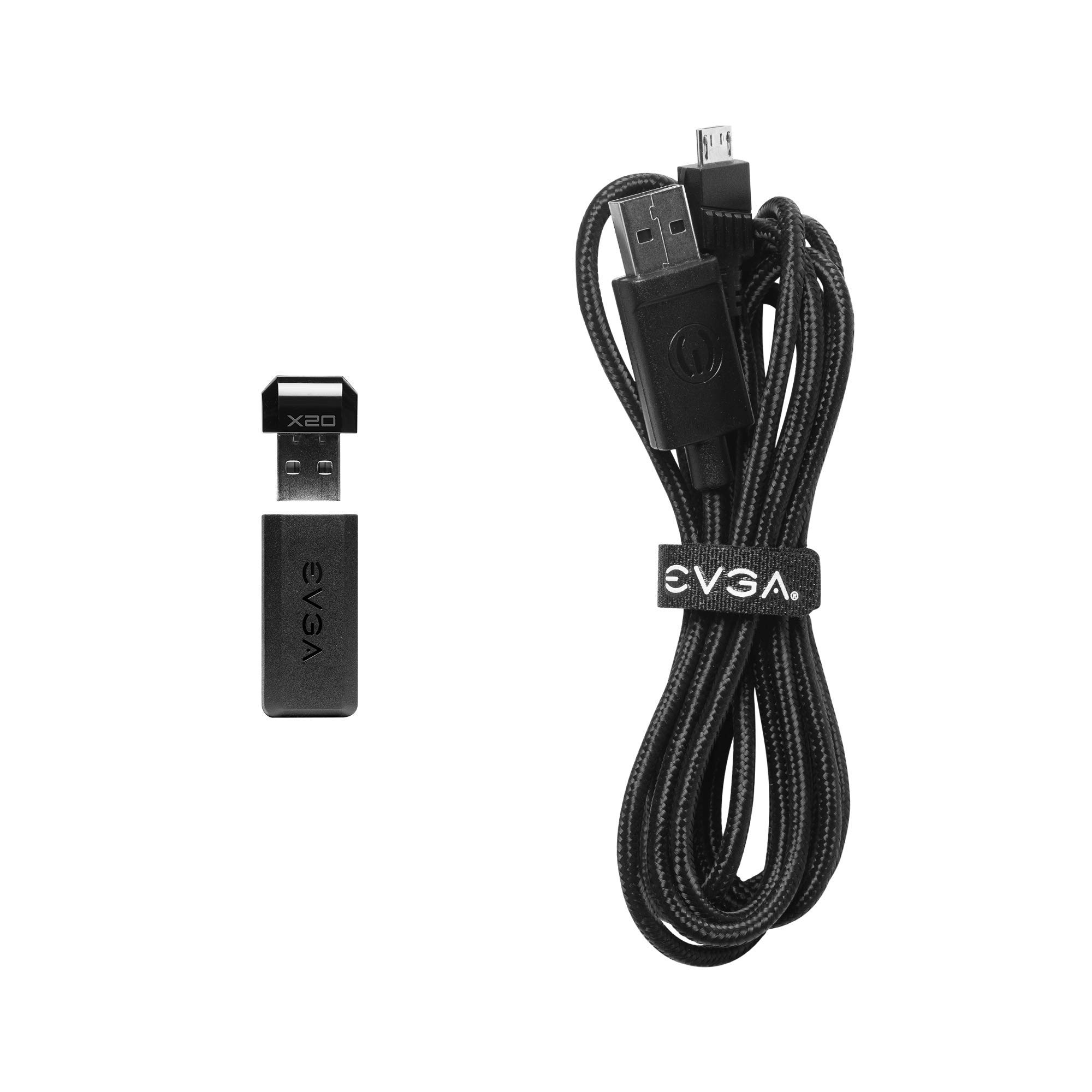 EVGA X20 Wireless Gaming Mouse - 16,000 DPI, 5 Profiles, 10 Buttons, Ergonomic Design, Customizable RGB Lighting (Gray) - Perfect for FPS, MOBA & MMO Games, Office Work & Home Use