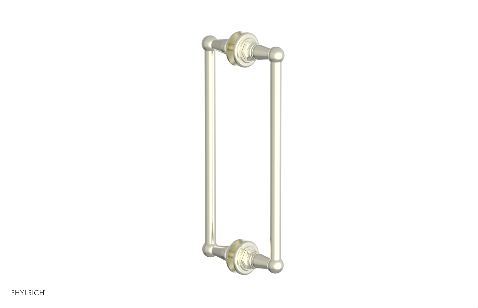 Jamestown 12 Double-Sided Shower Pull 165 x 93 x 12 - Heavy Duty Bathroom Shower Curtain Hooks for Home & Hotel Use