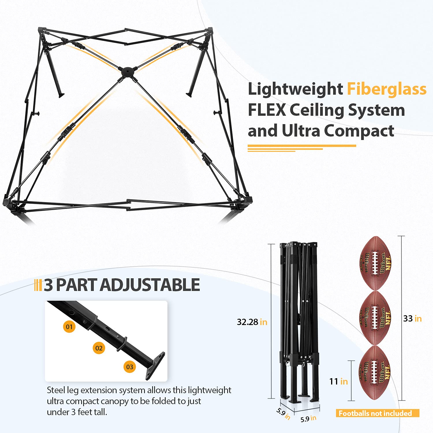 EAGLE PEAK Ultra Compact 4x4 Pop-up Canopy Tent - Portable Sun Shelter & Privacy Changing Room for Poolside, Beach, Camping, Outdoor Events & Fashion Photoshoots - Black