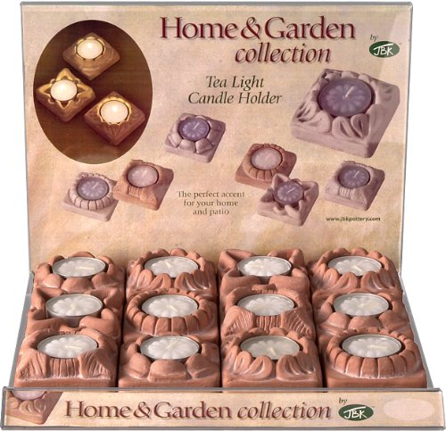12-Pack Terra Cotta Ceramic Tea Light Candle Holders - Rustic Decorative Candle Votive for Weddings, Home Decor, Parties & Relaxing Ambiance