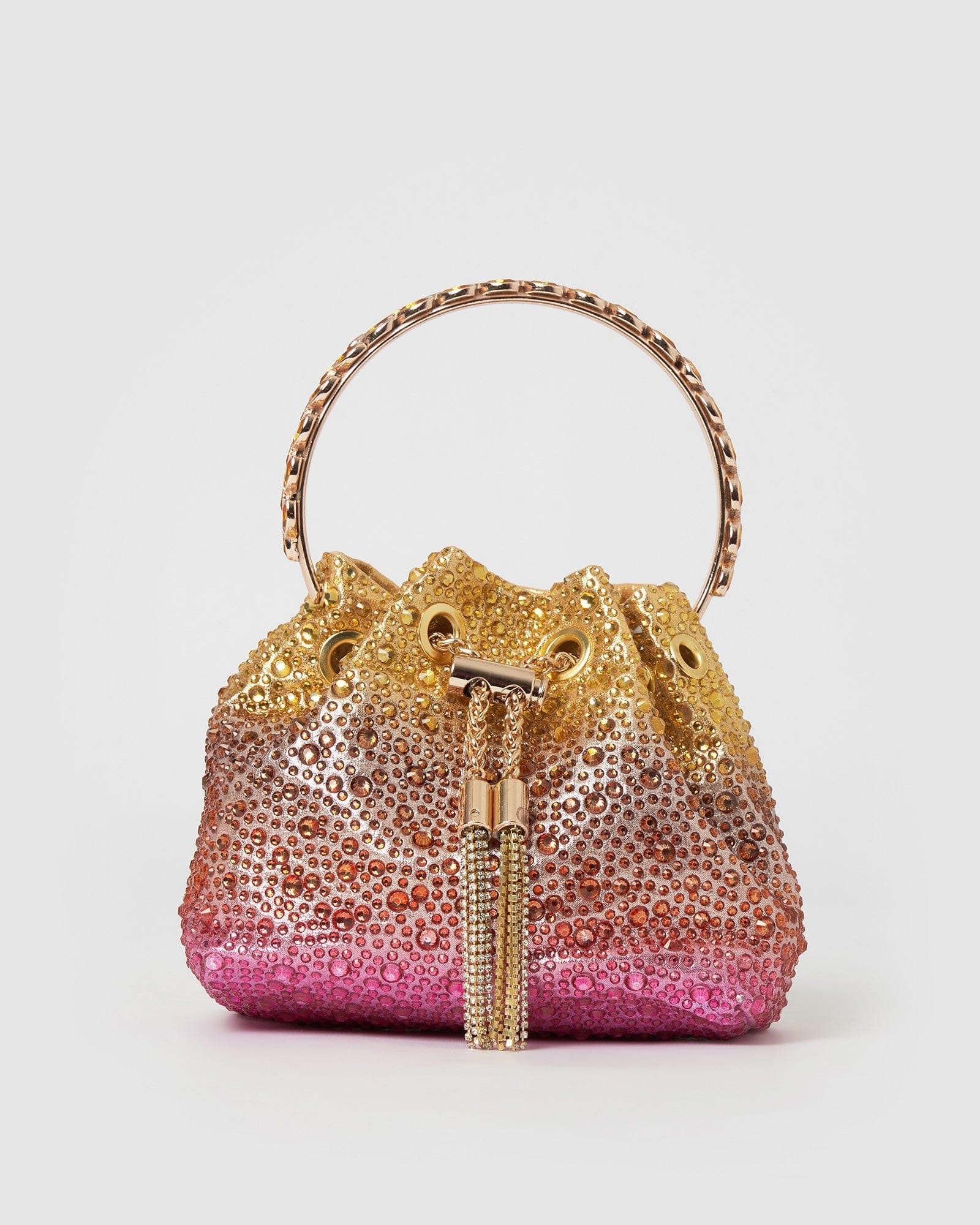 Izoa Crystal Bag Ombre - Elegant Glitter Clutch Purse for Women, Evening Parties, Weddings & Special Occasions