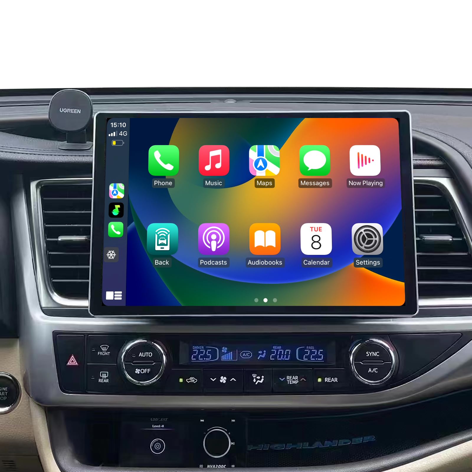 128GB ROM 13.1 Inch Android 13 Car Stereo with Wireless CarPlay & Wired Android Auto for 2015-2019 Toyota Highlander/Kluger 3 XU50 - GPS Navigation, Multimedia Player, JBL Amplifier Support - Perfect for Road Trips & Daily Commuting