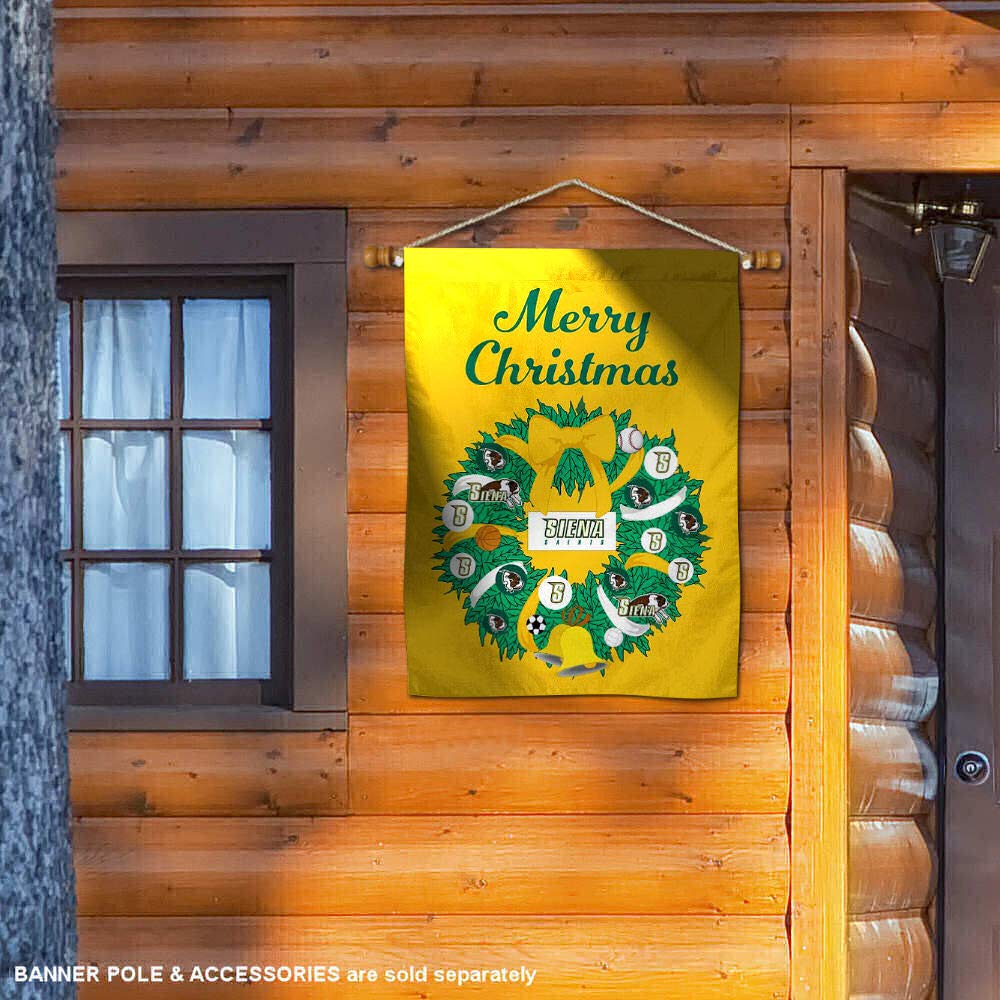 Siena Saints Happy Holidays Christmas Banner Flag - Perfect for Home Decor, Parties & Festive Celebrations