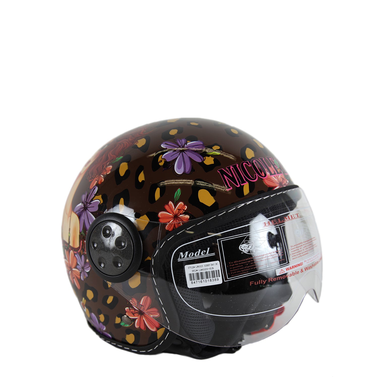 Open Face Helmet - Lightweight Motorcycle Helmet for Men & Women - DOT Approved for Safety - Perfect for Cruiser, Scooter & Street Bike Riding
