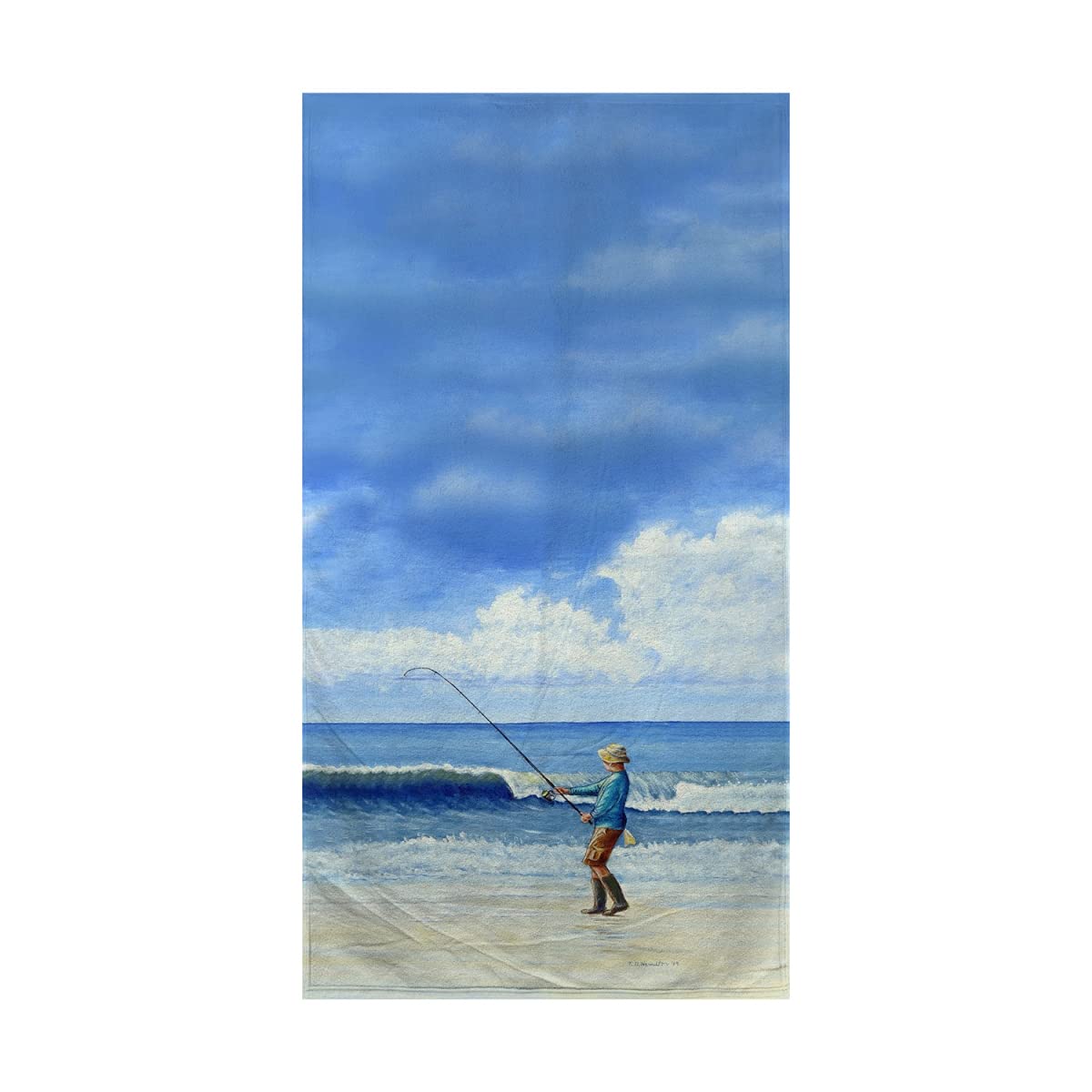 Betsy Drake Surf Fishing Beach Towel - Quick Dry, UV Protection, Large 60